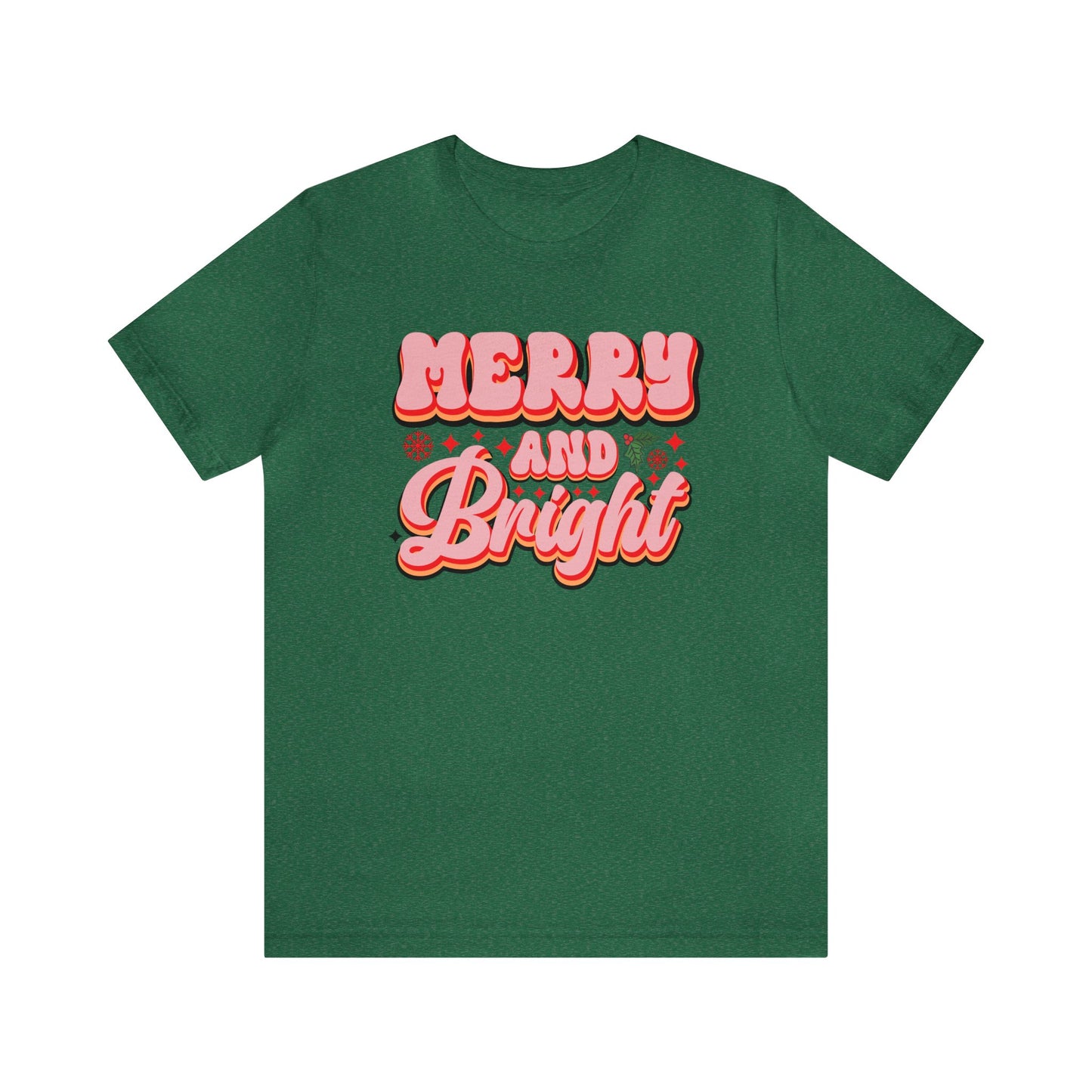 Merry and Bright Women's Christmas Tshirt