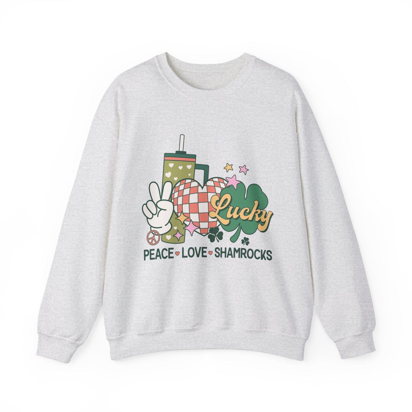 Peace Love Shamrocks St. Patrick's Day Women's Unisex Sweatshirt