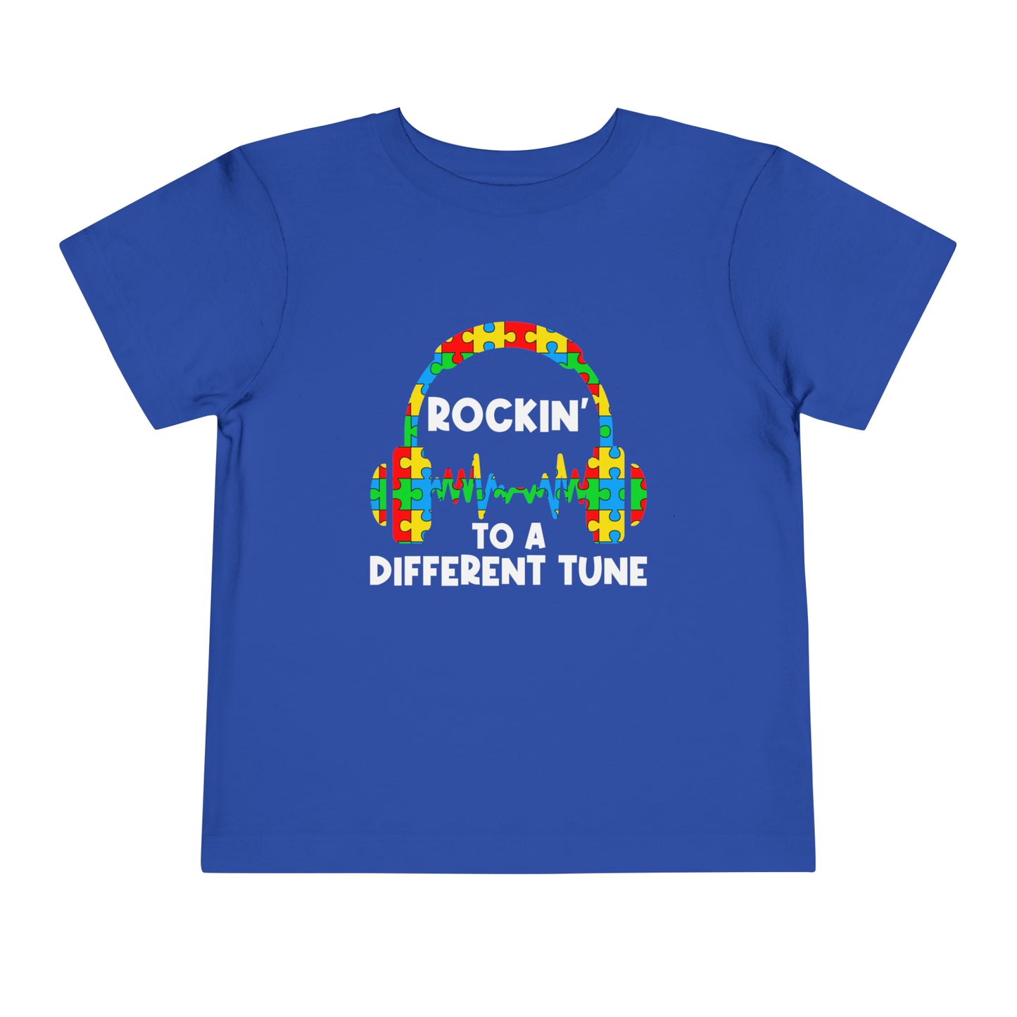 Rockin' to a different tune Autism Awareness Advocate Toddler Short Sleeve Tee