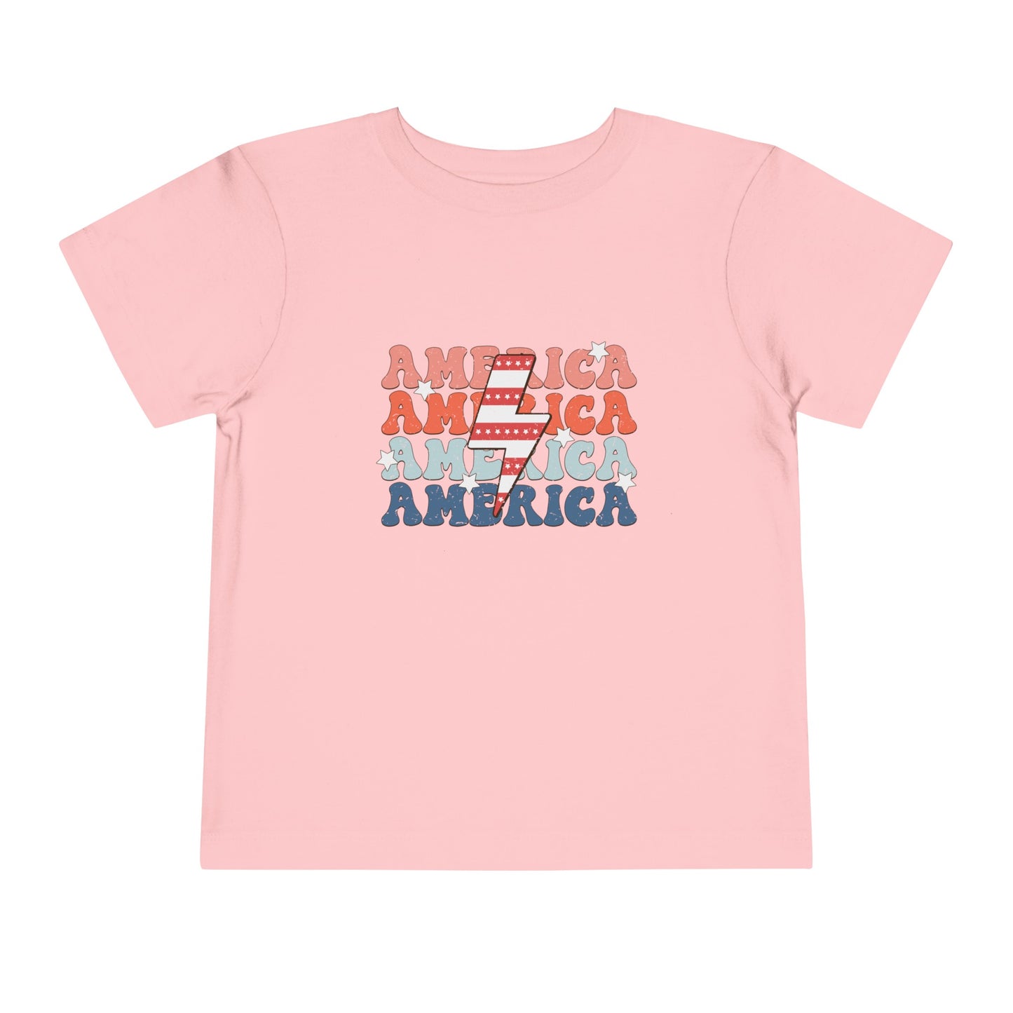 America 4th of July Toddler Short Sleeve Tee