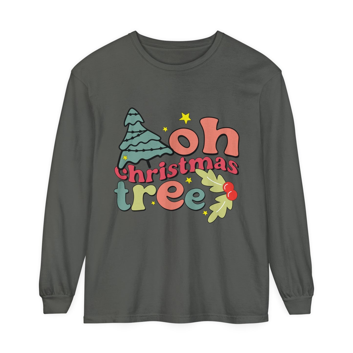 Oh Christmas Tree Women's Christmas Loose Long Sleeve T-Shirt