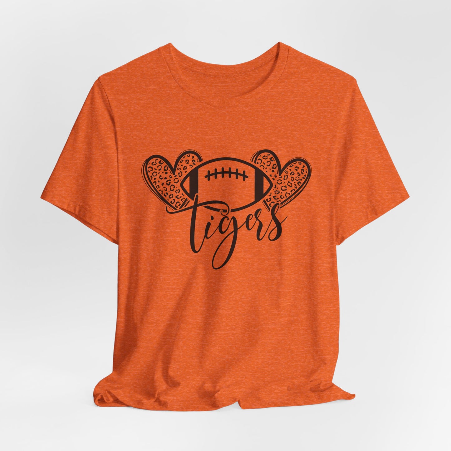 Tigers Football and Hearts Women's Short Sleeve Tee