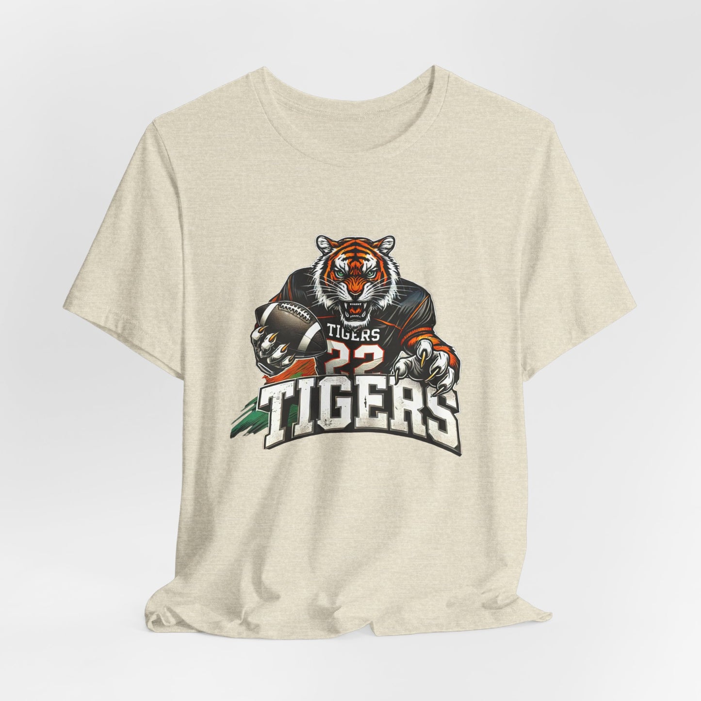 Tigers Football Adult Unisex Short Sleeve Tee