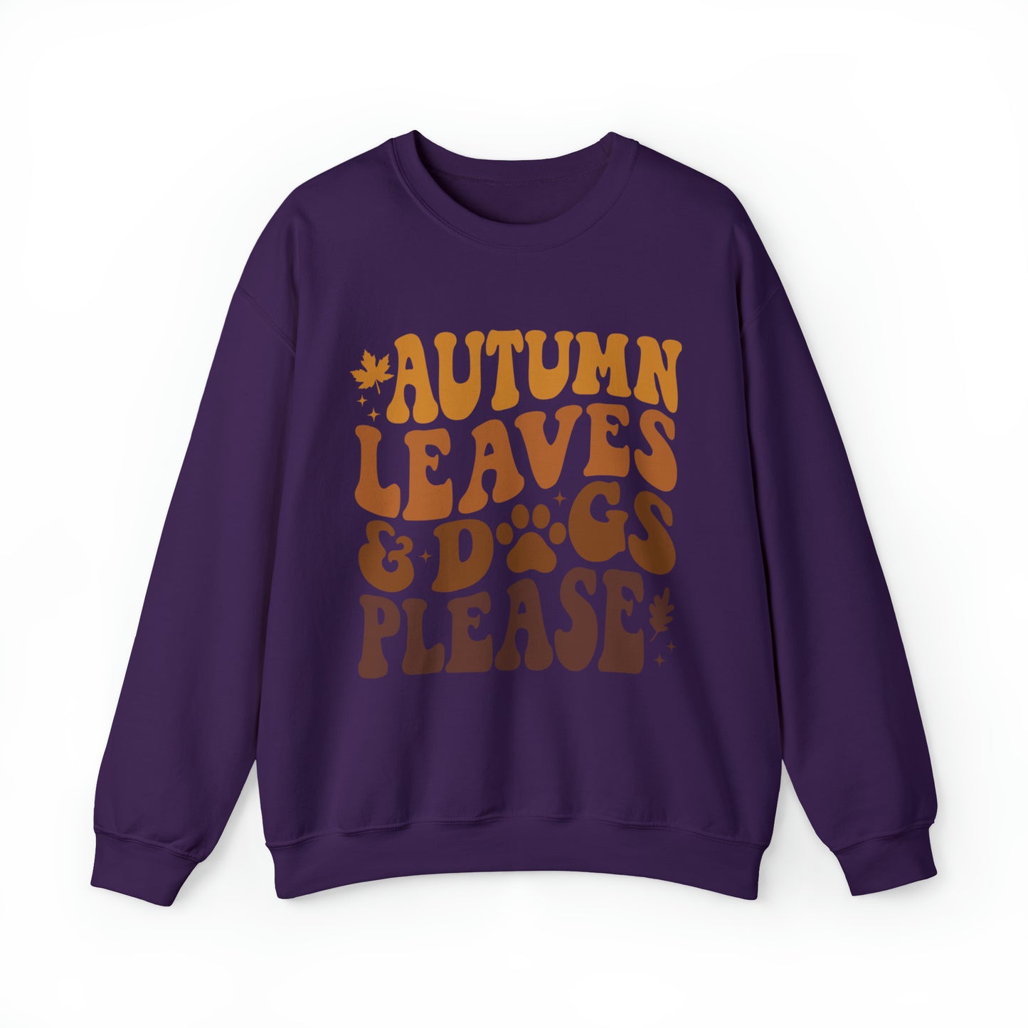 Autumn Leaves and Dogs Please Crewneck Sweatshirt