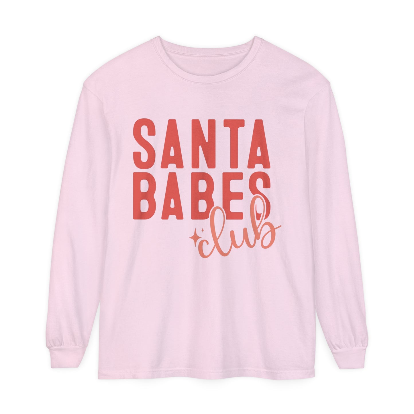 Santa Babes Club Women's Christmas Loose Long Sleeve T-Shirt