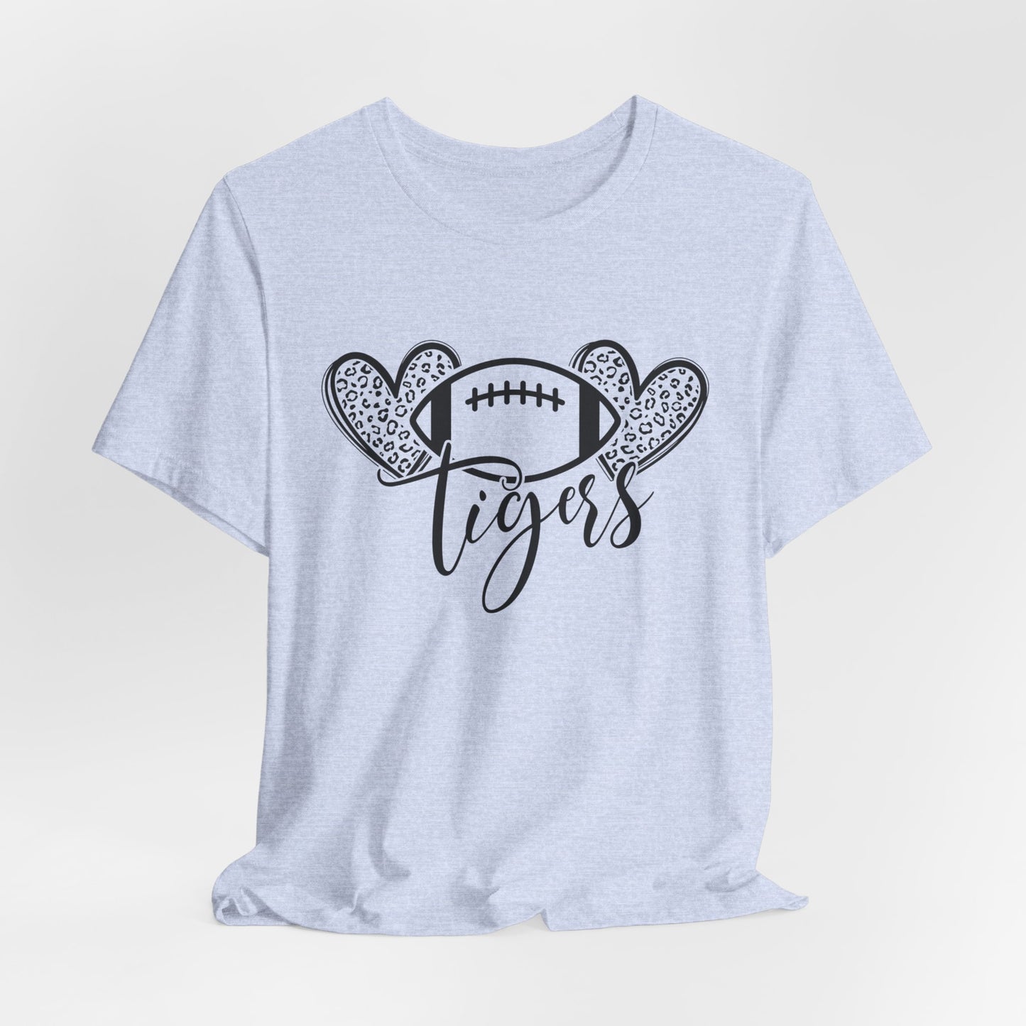 Tigers Football and Hearts Women's Short Sleeve Tee