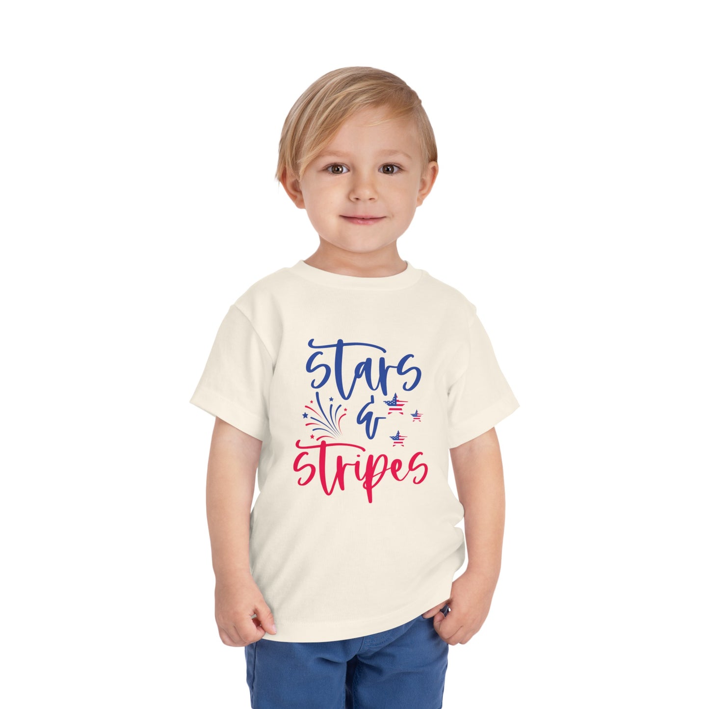 Stars & Stripes 4th of July Toddler Short Sleeve Tee