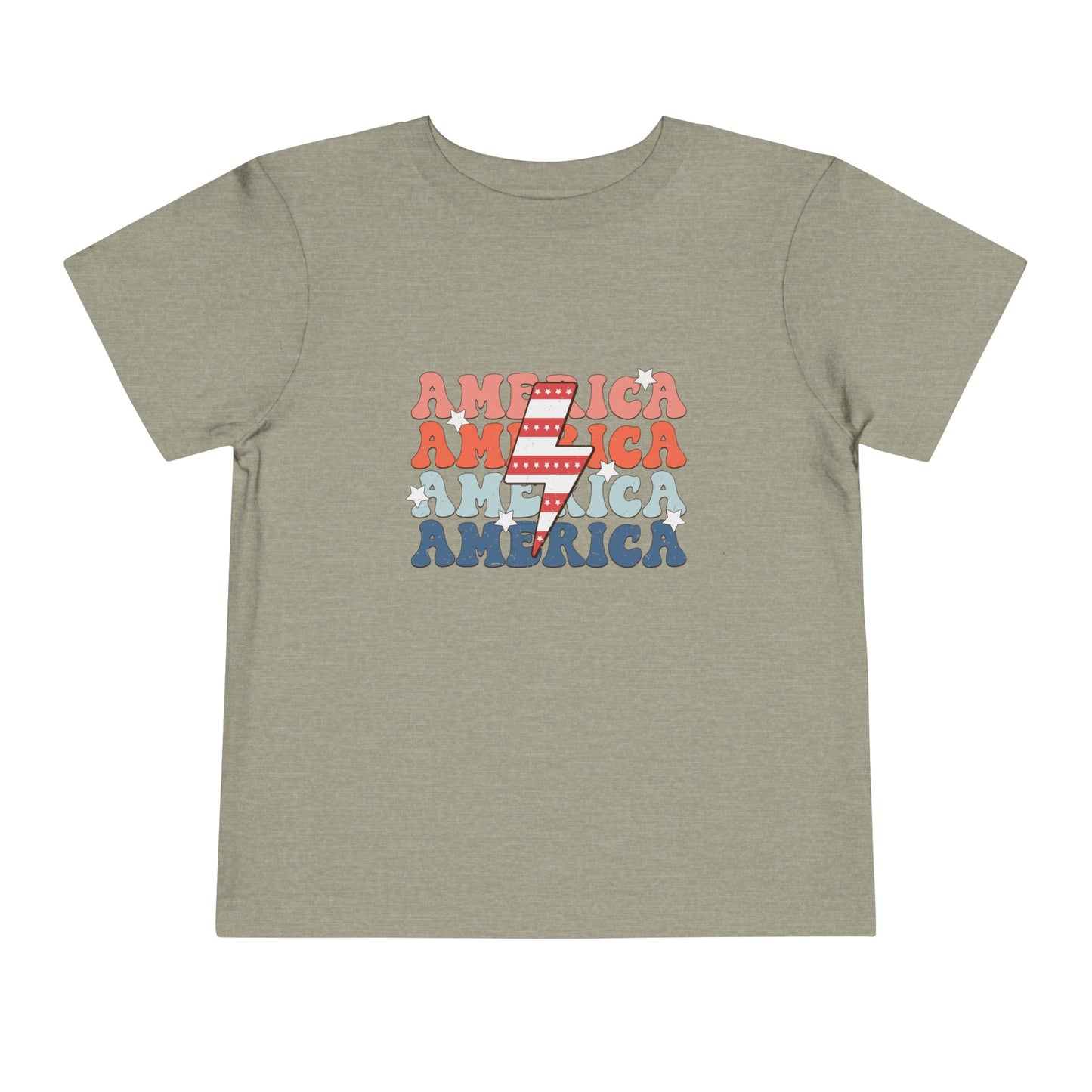 America 4th of July Toddler Short Sleeve Tee