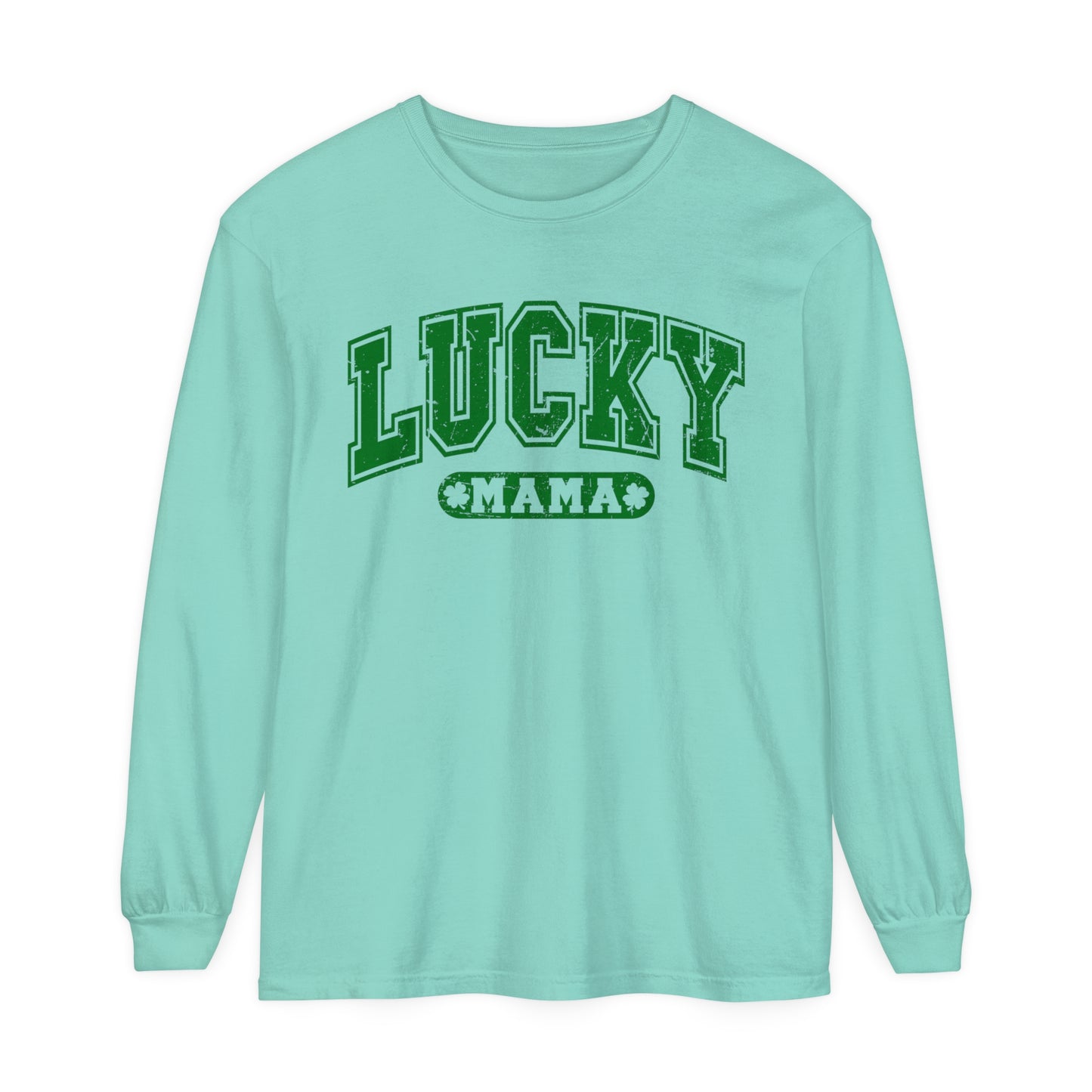 Lucky Mama St. Patrick's Day Women's Loose Long Sleeve T-Shirt