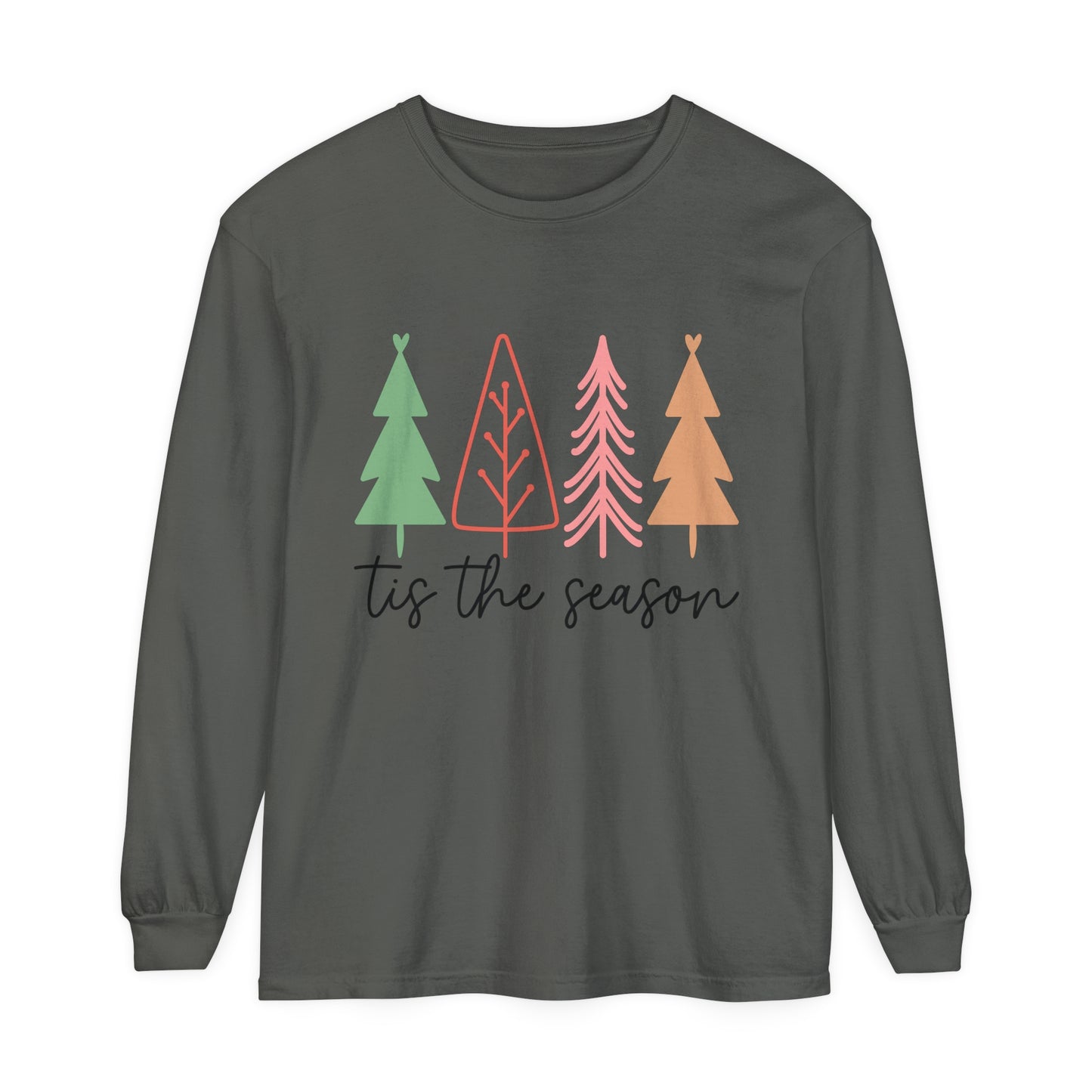 Tis the Season Women's Christmas Holiday Loose Long Sleeve T-Shirt