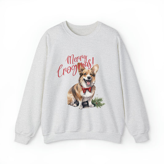 Corgi Christmas Dog Funny Crewneck Sweatshirt Women's