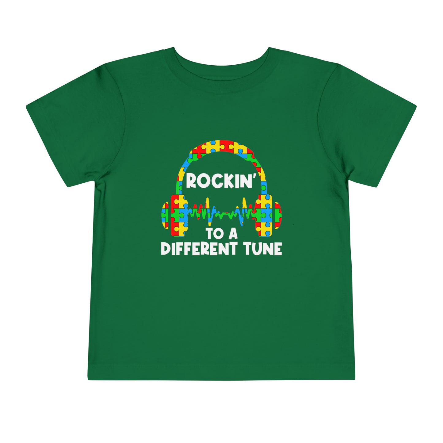 Rockin' to a different tune Autism Awareness Advocate Toddler Short Sleeve Tee