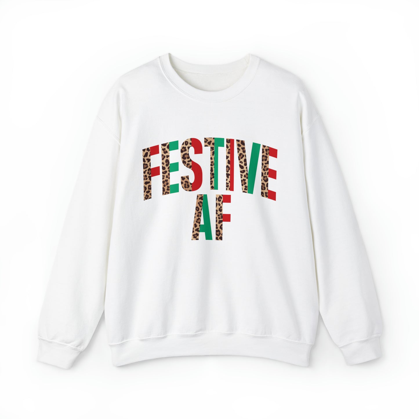 Festive AF Women's Christmas Crewneck Sweatshirt