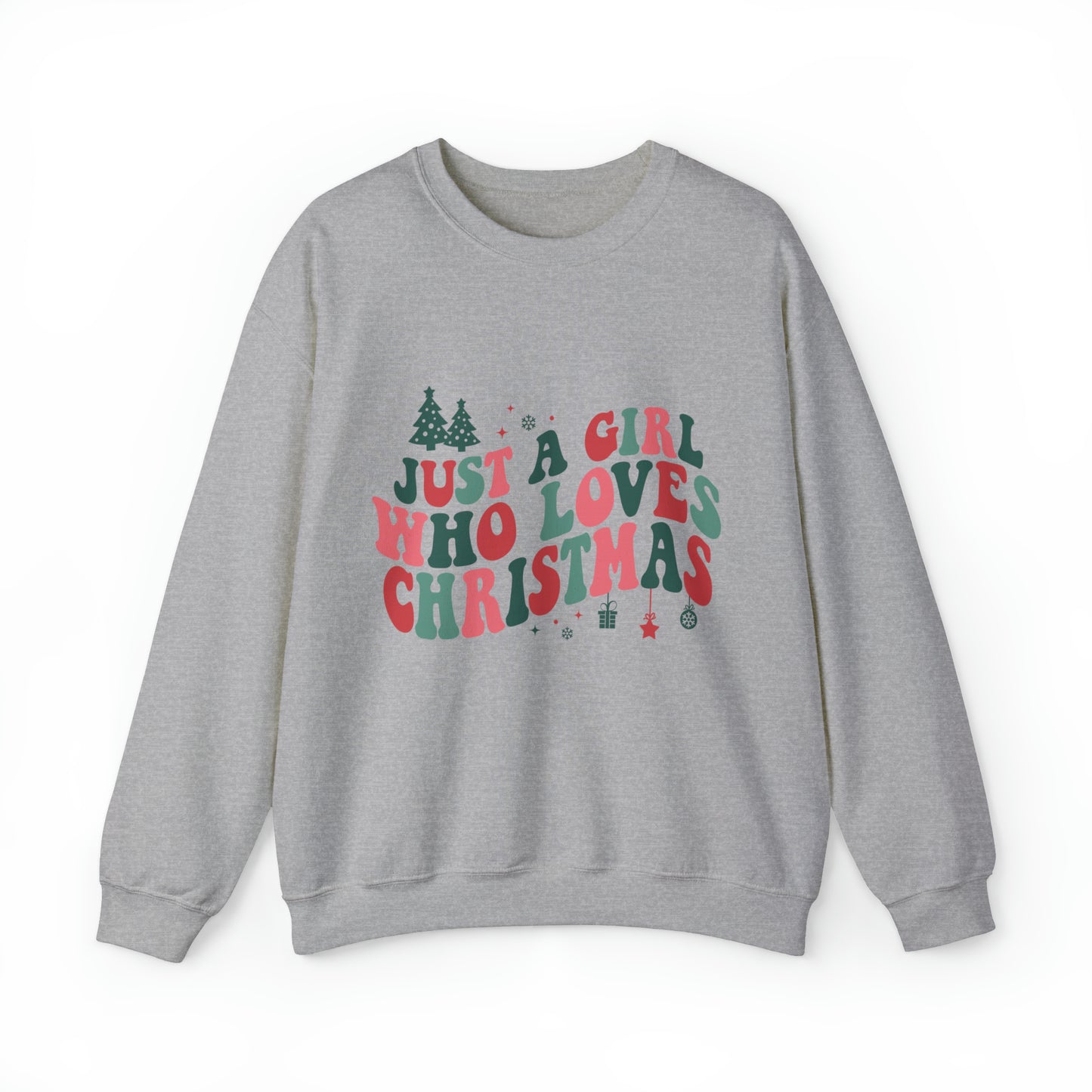 Just A Girl Who Loves Christmas Women's Christmas Crewneck Sweatshirt