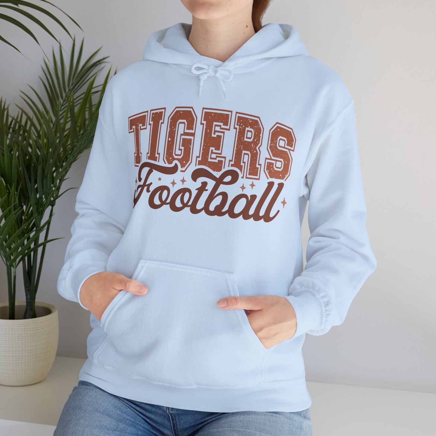 Tigers Football Adult Unisex Heavy Blend™ Hooded Sweatshirt