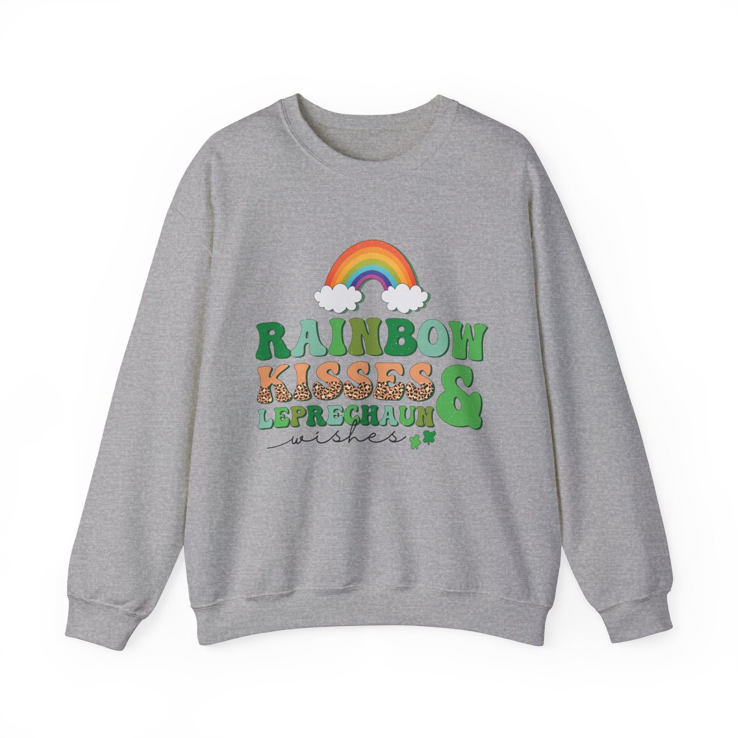 Rainbow Kisses & Leprechaun Wishes St. Patrick's Day Women's Sweatshirt