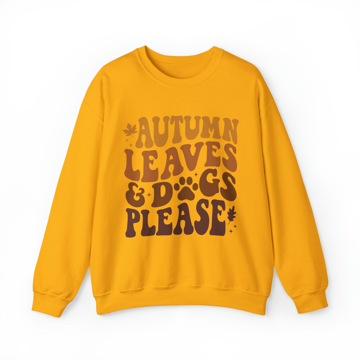 Autumn Leaves and Dogs Please Crewneck Sweatshirt