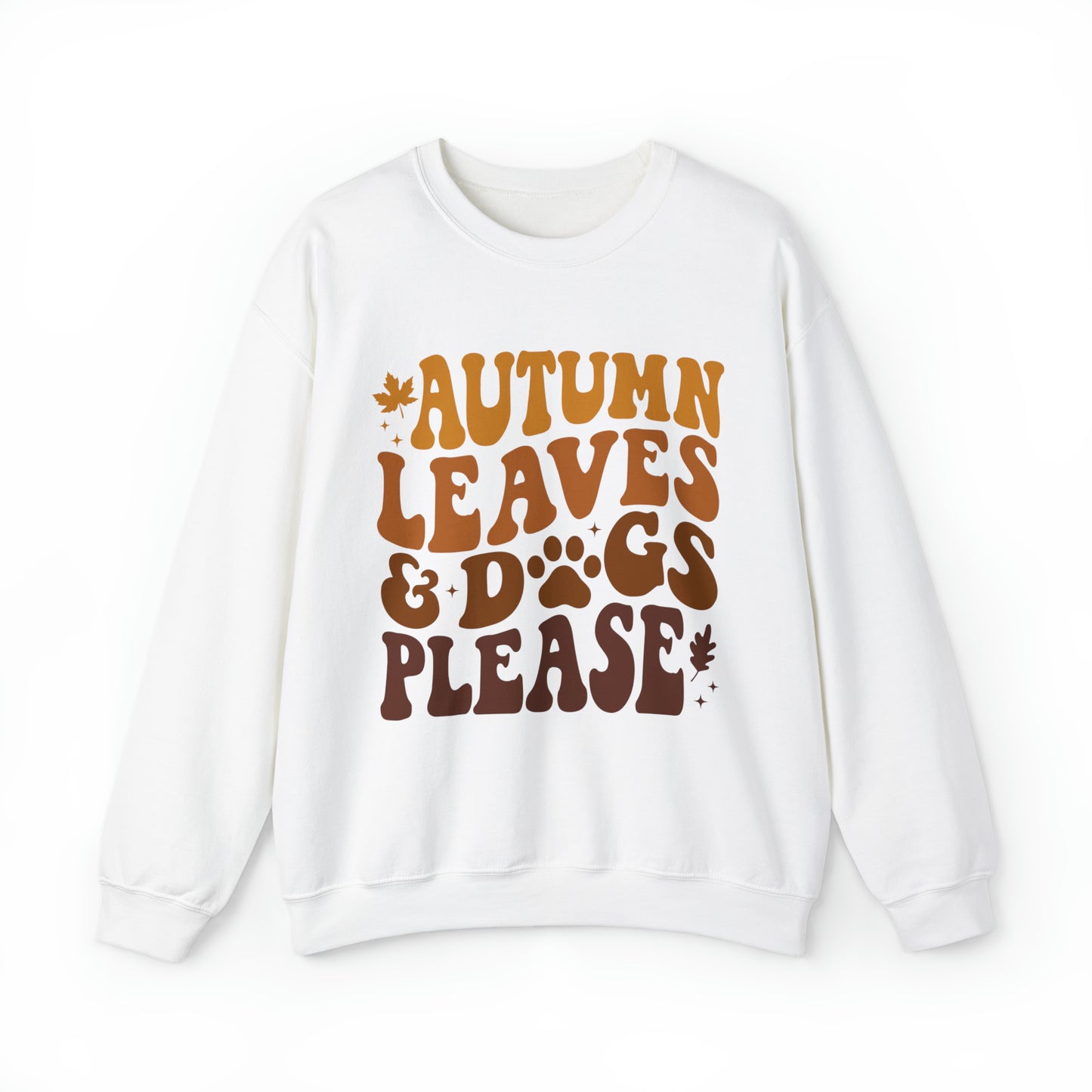 Autumn Leaves and Dogs Please Crewneck Sweatshirt