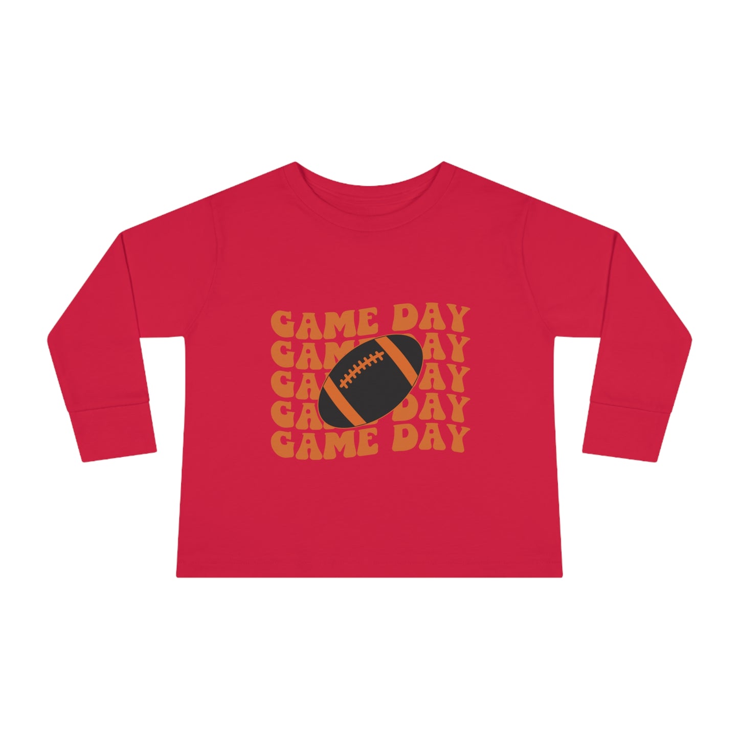 Game Day Football Toddler Long Sleeve Tee