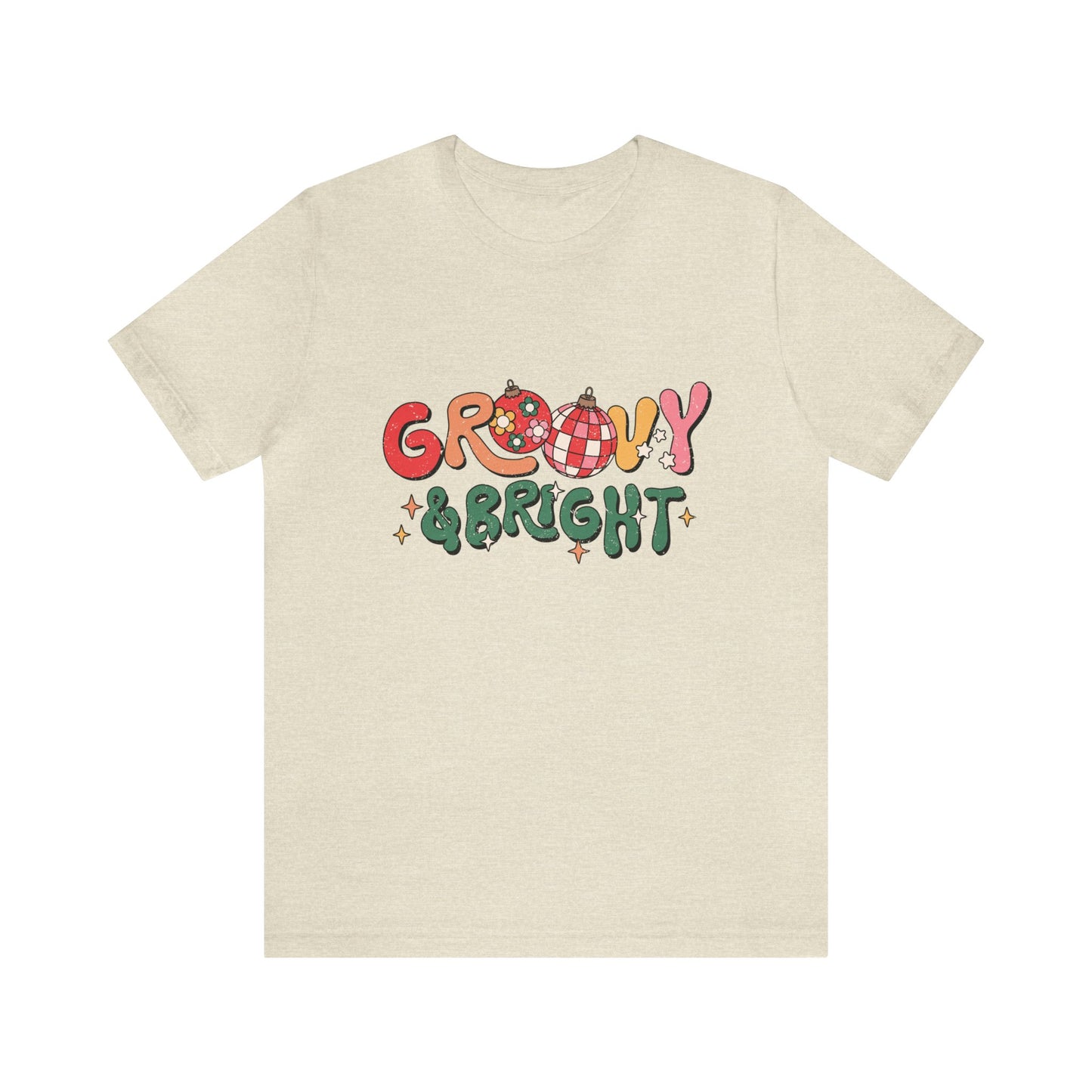 Groovy & Bright Women's Short Sleeve Christmas T Shirt