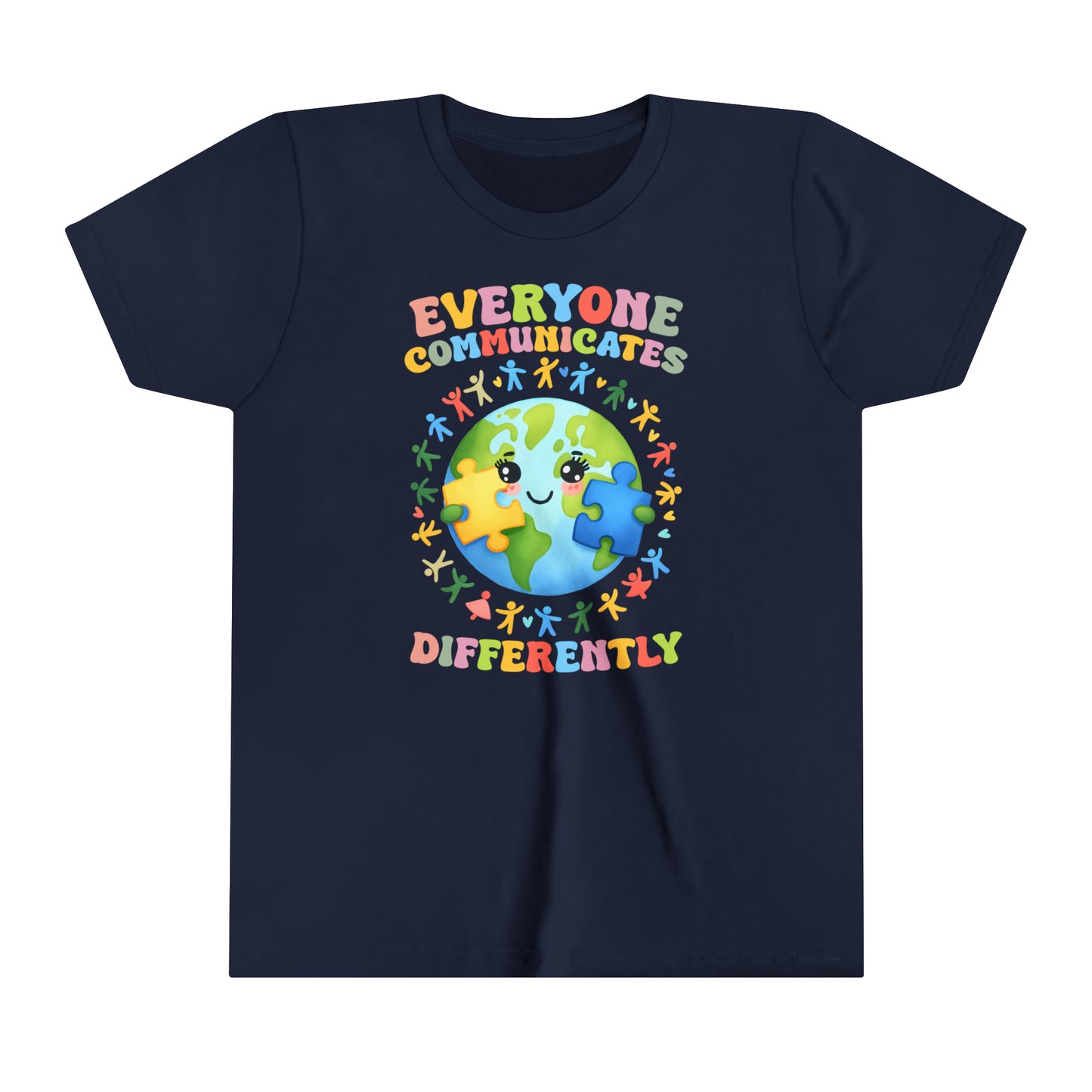 Everyone Communicates Differently Autism Advocate Youth Shirt