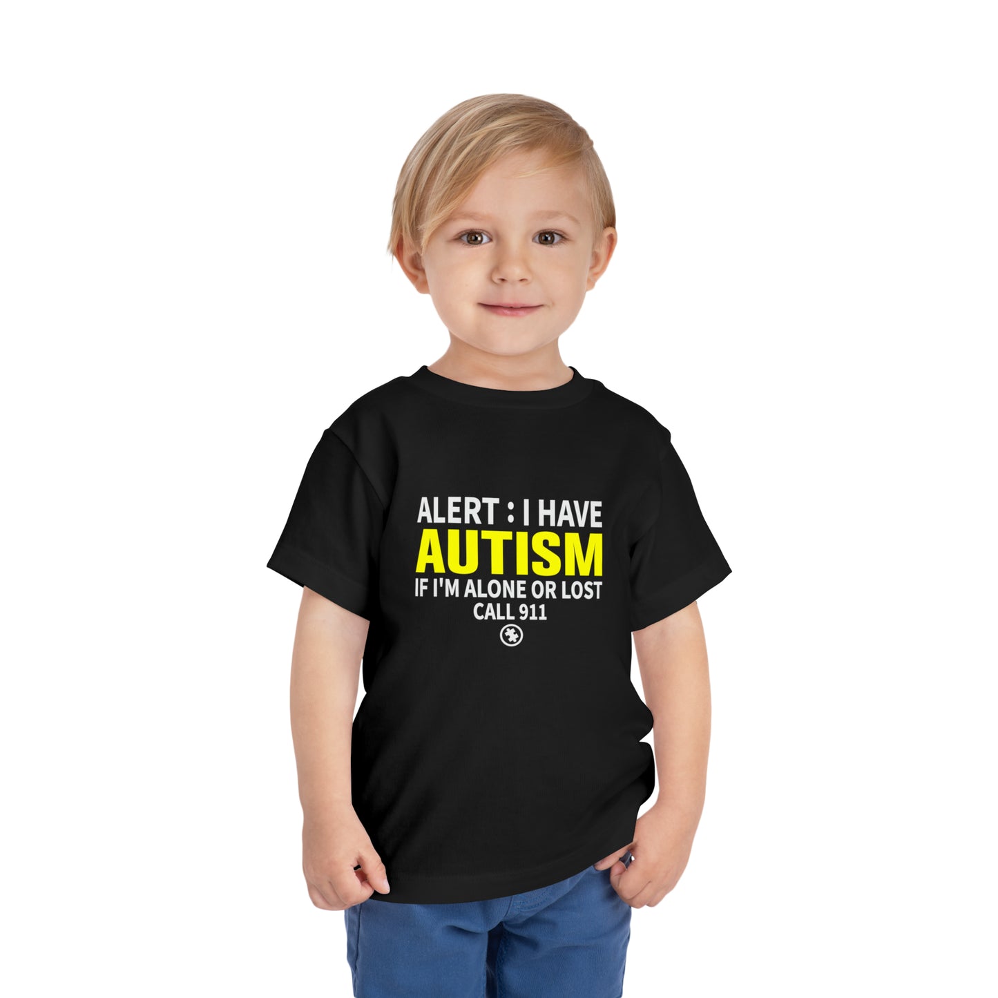 Autism Emergency Response Shirt Autism Awareness Advocate Toddler Short Sleeve Tee