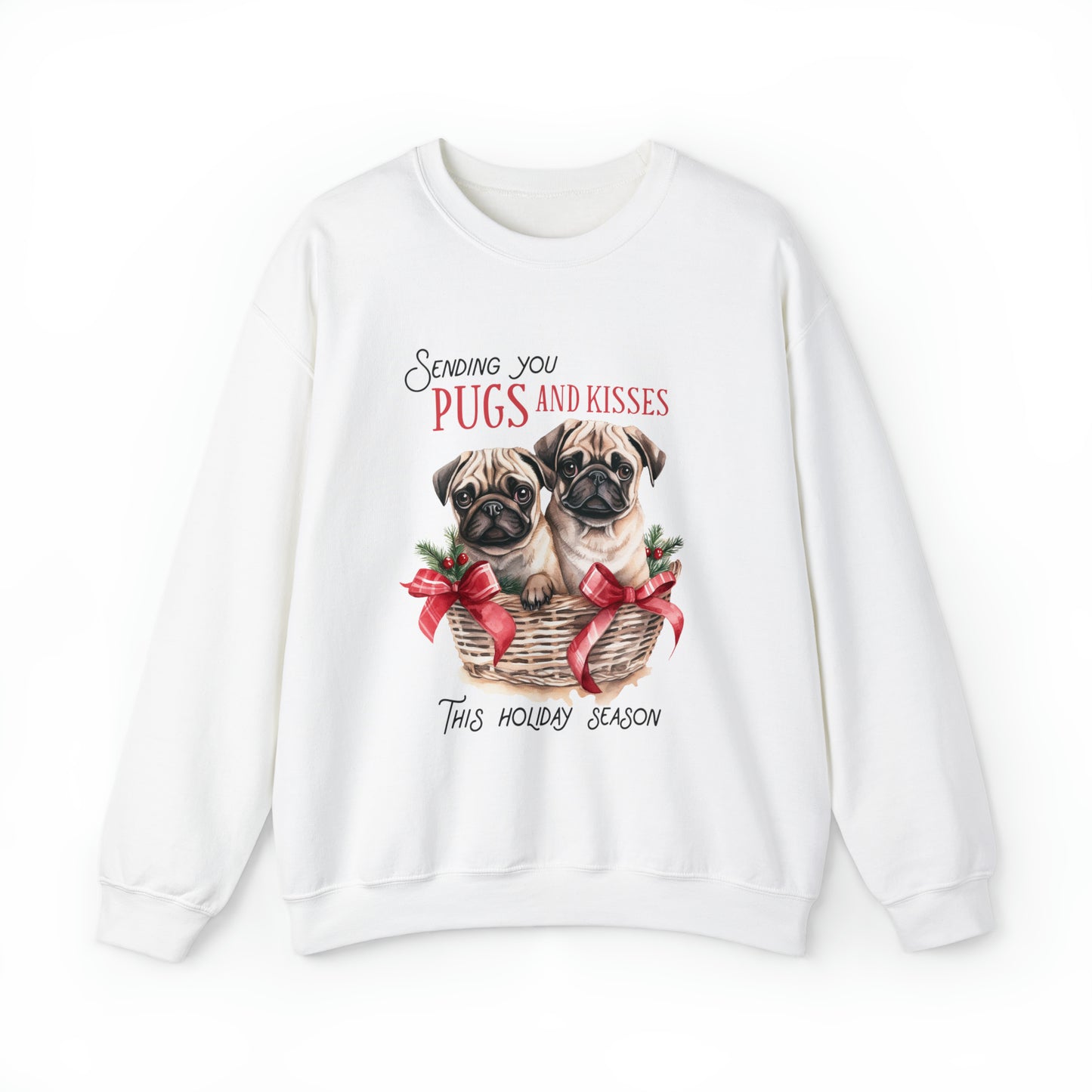 Pugs Dog Christmas Sweatshirt - Women's