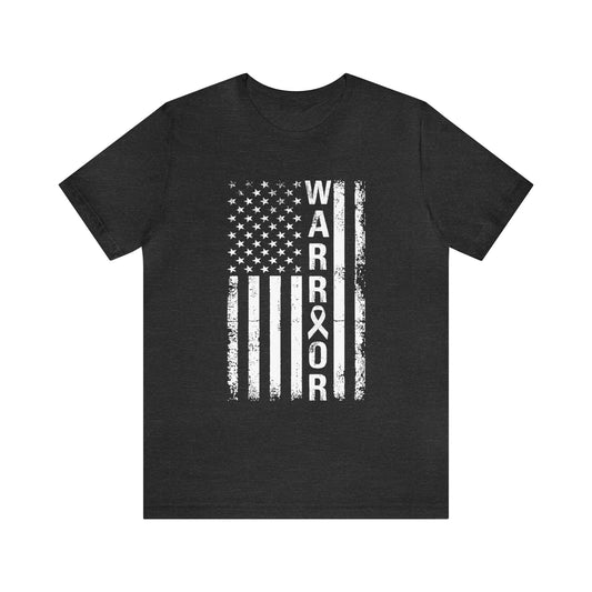 Cancer Warrior Advocacy Support American Flag Adult Unisex Tshirt