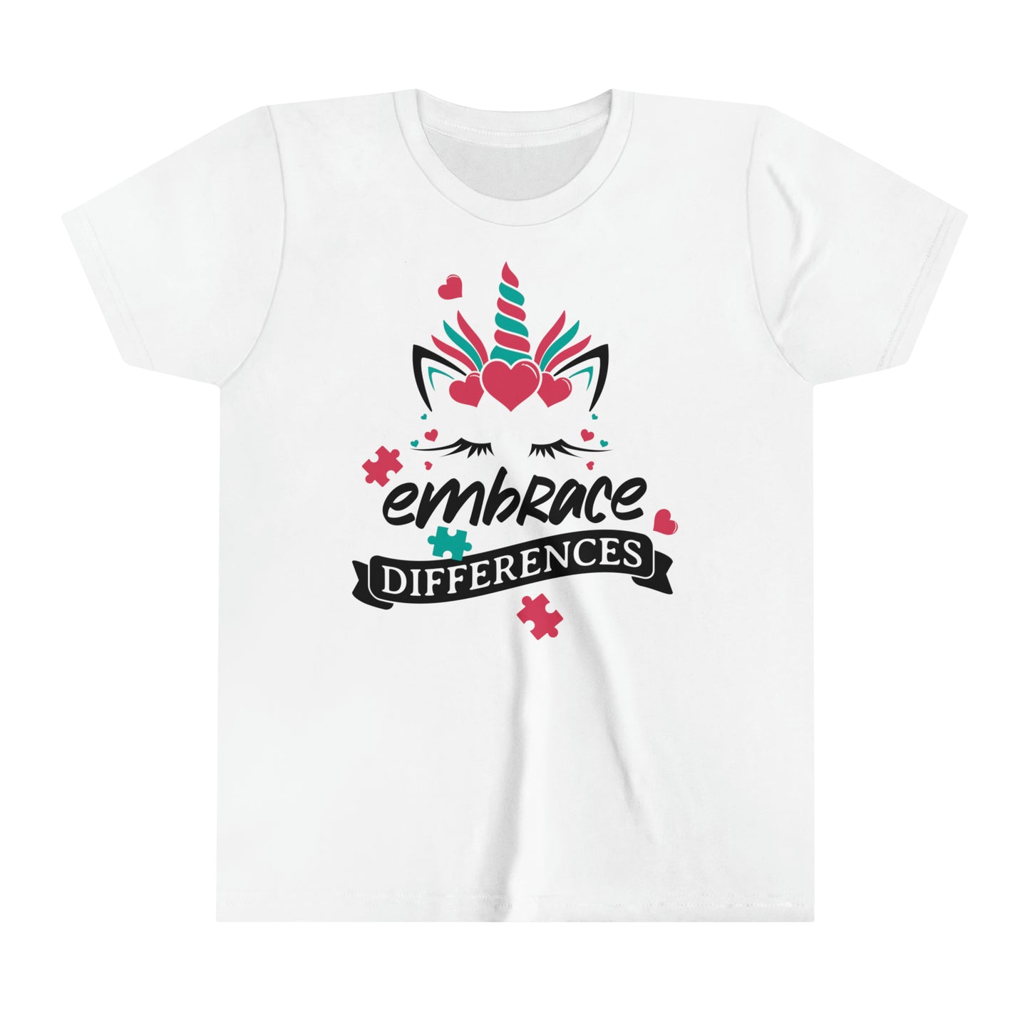 Embrace Differences Unicorn Autism Advocate Youth Shirt