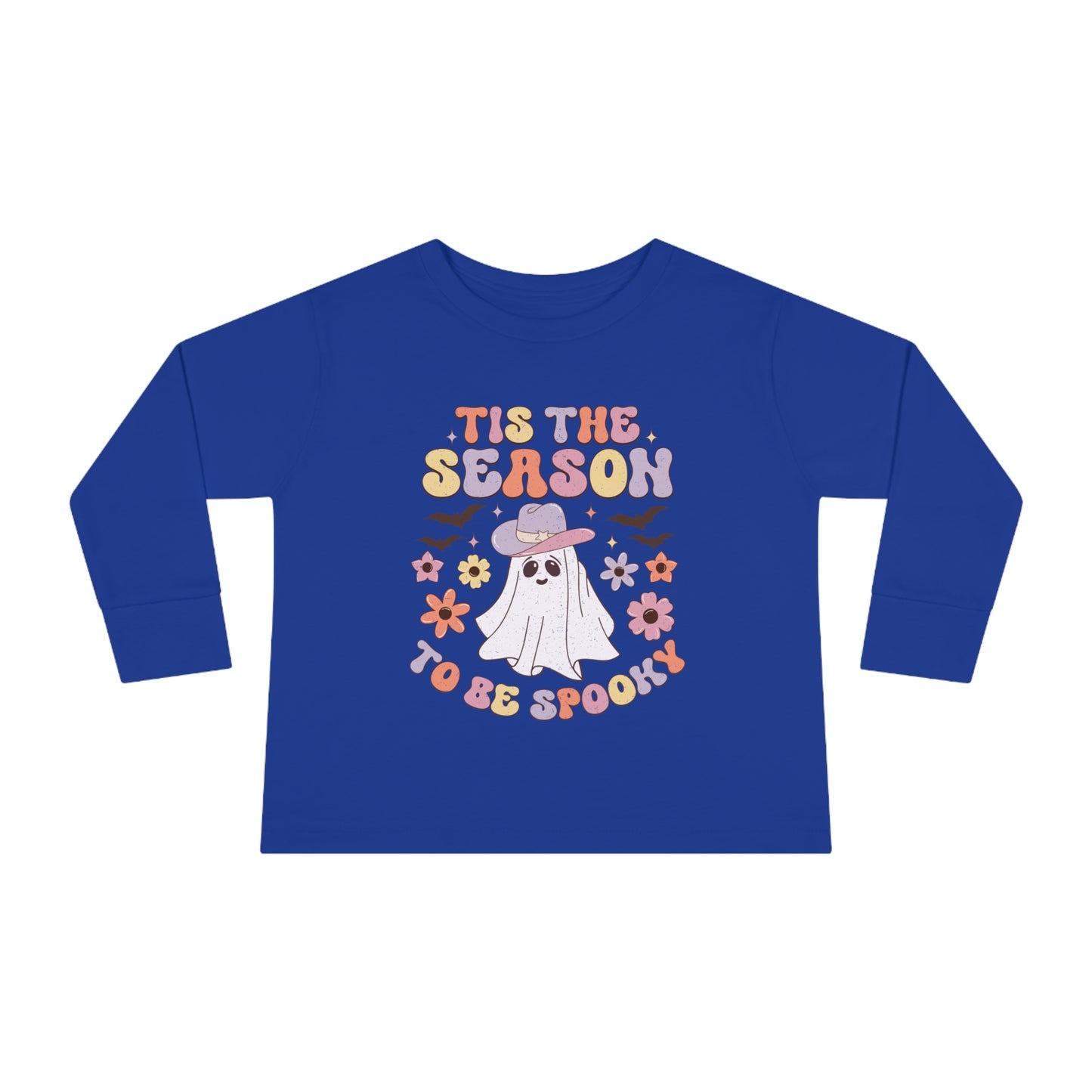 'Tis the season to be spooky girl Toddler Long Sleeve Tee