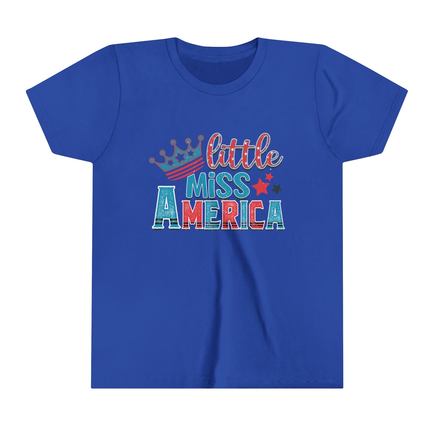 Little Miss America Girl's 4th of July USA Youth Shirt