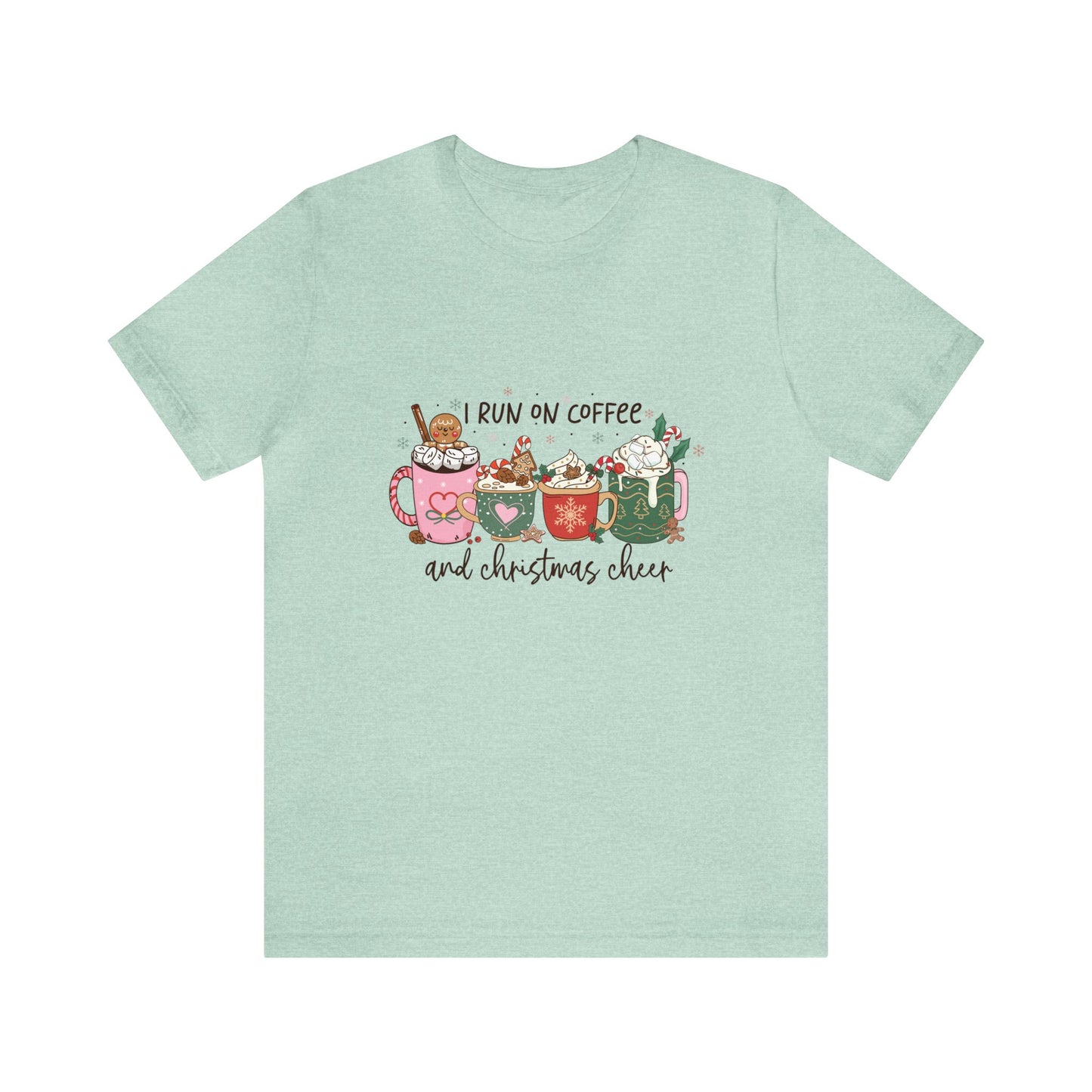 Coffee and Christmas Cheer Women's Short Sleeve Christmas T Shirt