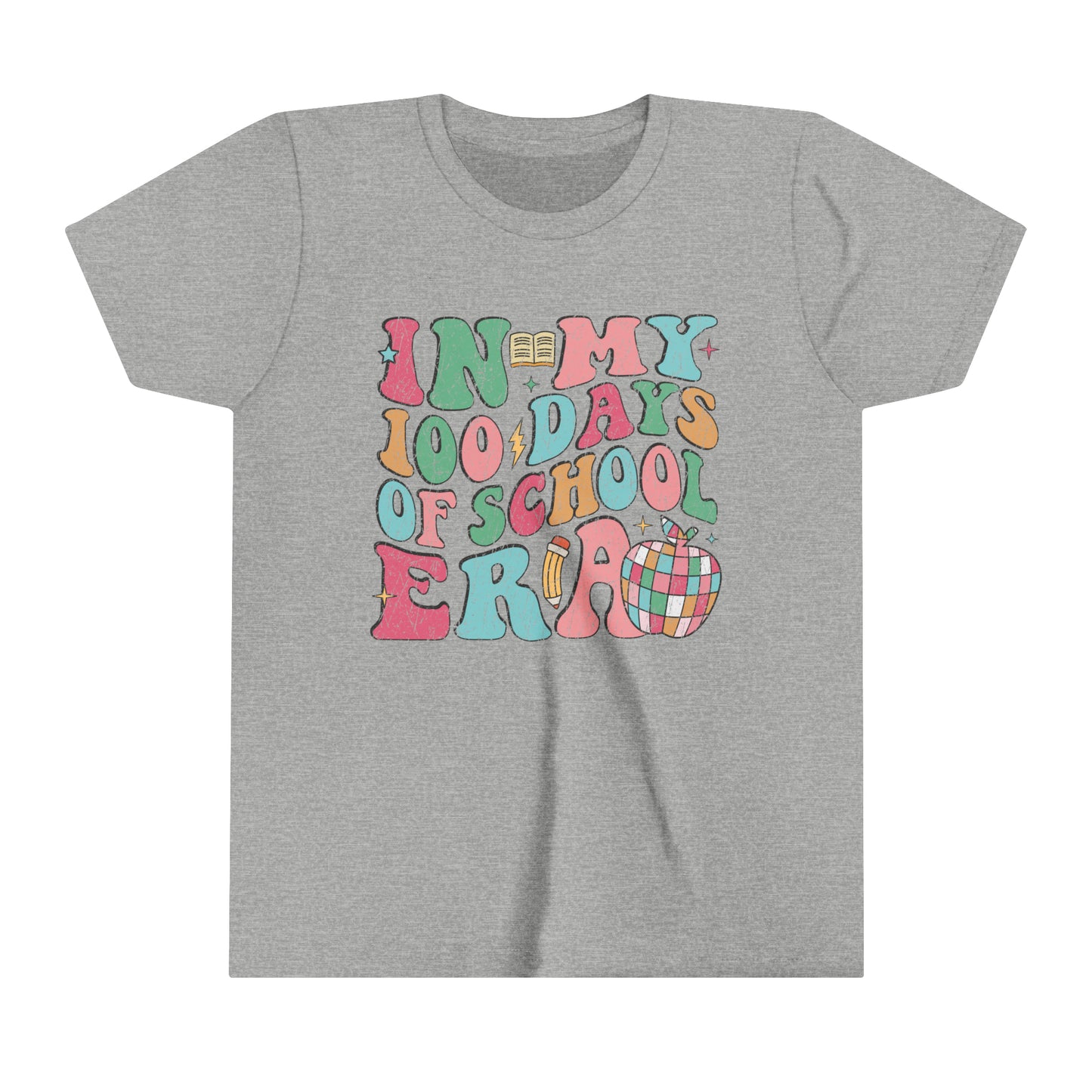 In My 100 Days of School Era Girl's Youth Short Sleeve Tee