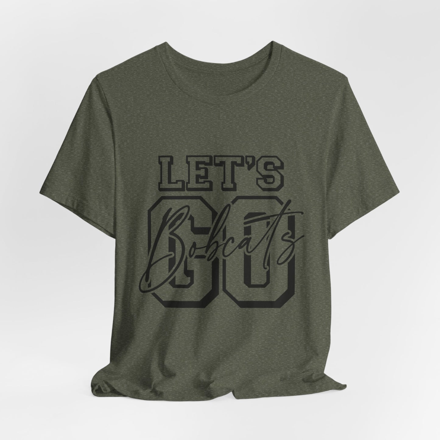 Let's Go Bobcats Paw Adult Unisex Short Sleeve Tee