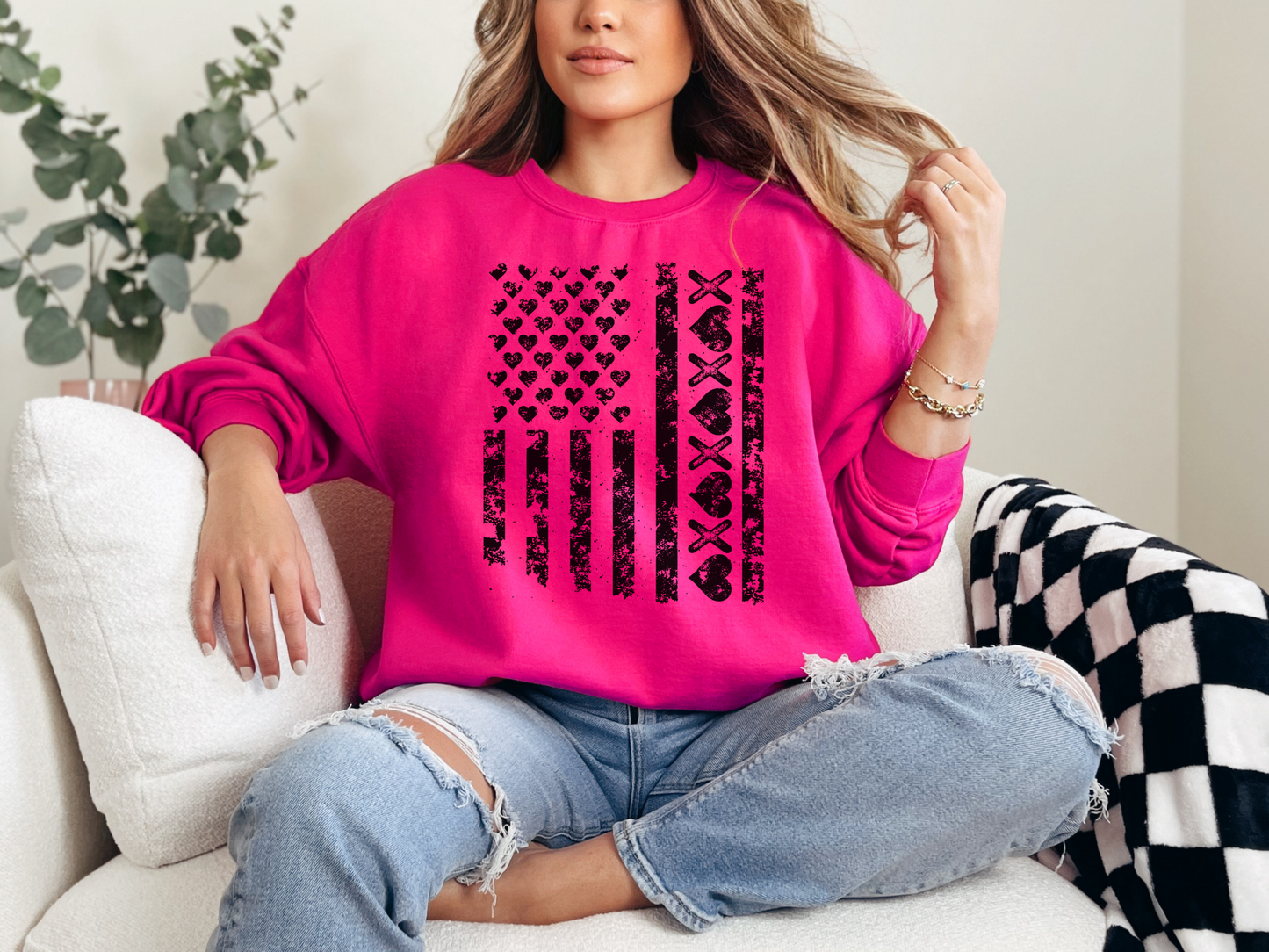 Heart Flag Women's Sweatshirt