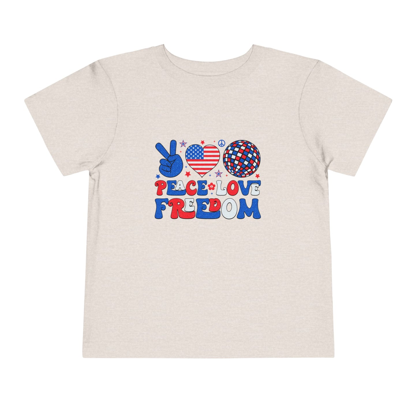 Peace Love Freedom 4th of July Short Sleeve Tee