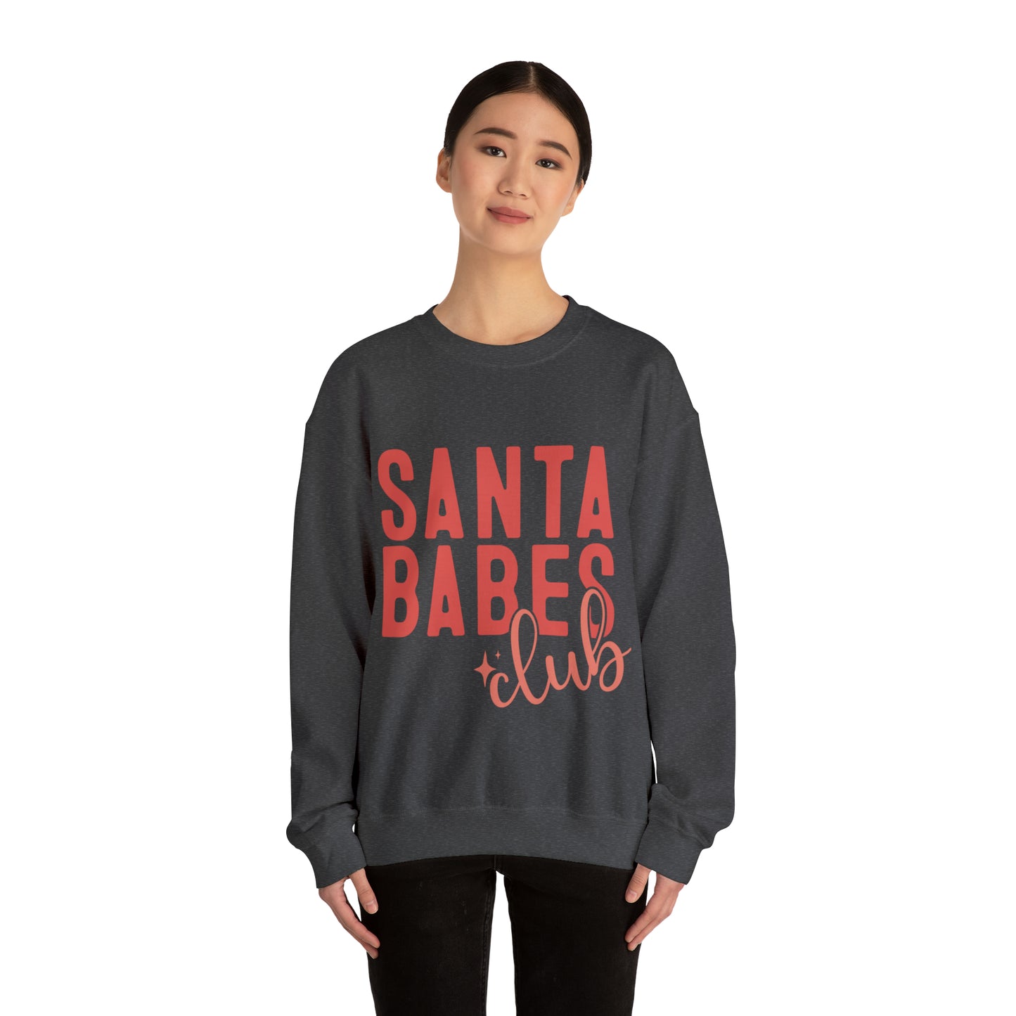 Santa Babes Club Women's Christmas Crewneck Sweatshirt