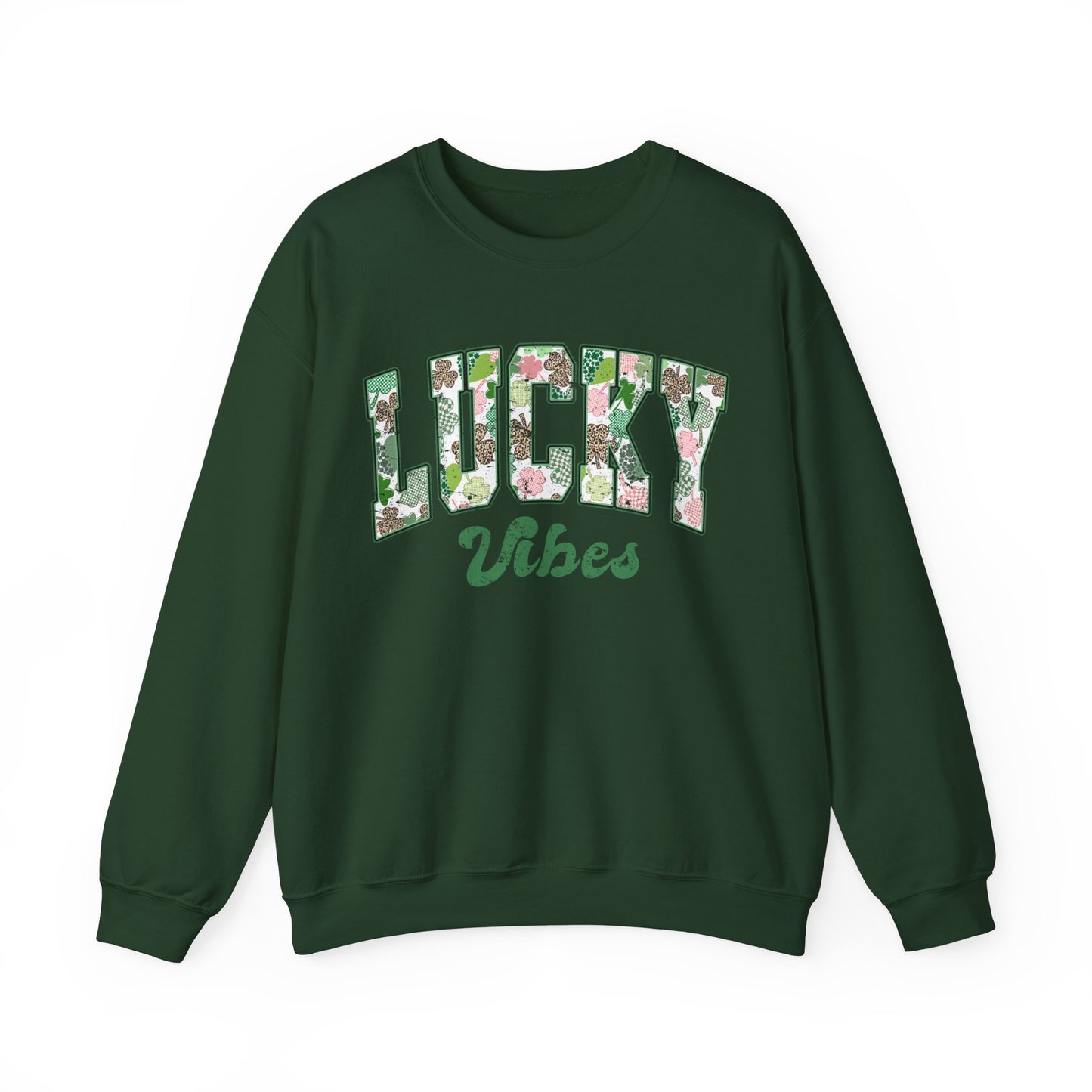 Lucky Vibes St. Patrick's Day Shamrock Women's Sweatshirt