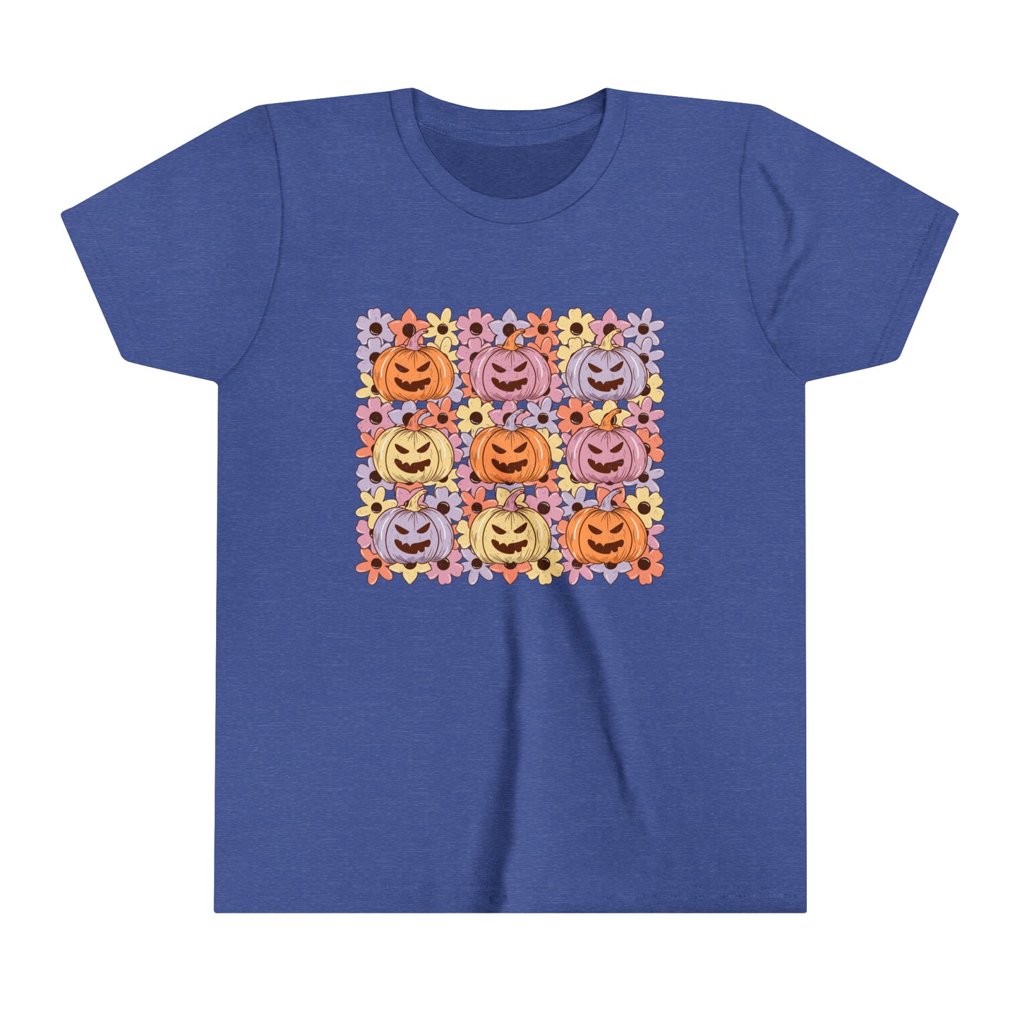 Pumpkin faces Girl's Youth Short Sleeve Tee