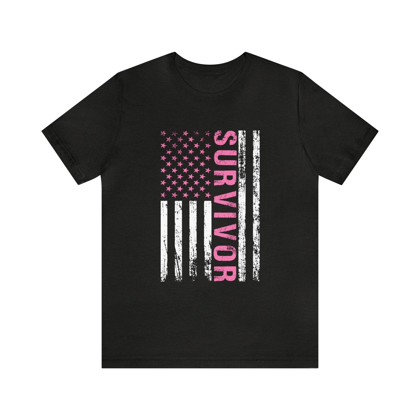 Breast Cancer Survivor Advocate American Flag Women's Tshirt