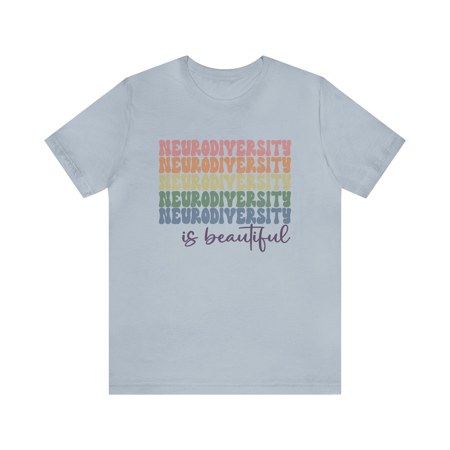 Neurodiversity is beautiful stacked Short Sleeve Women's Tee