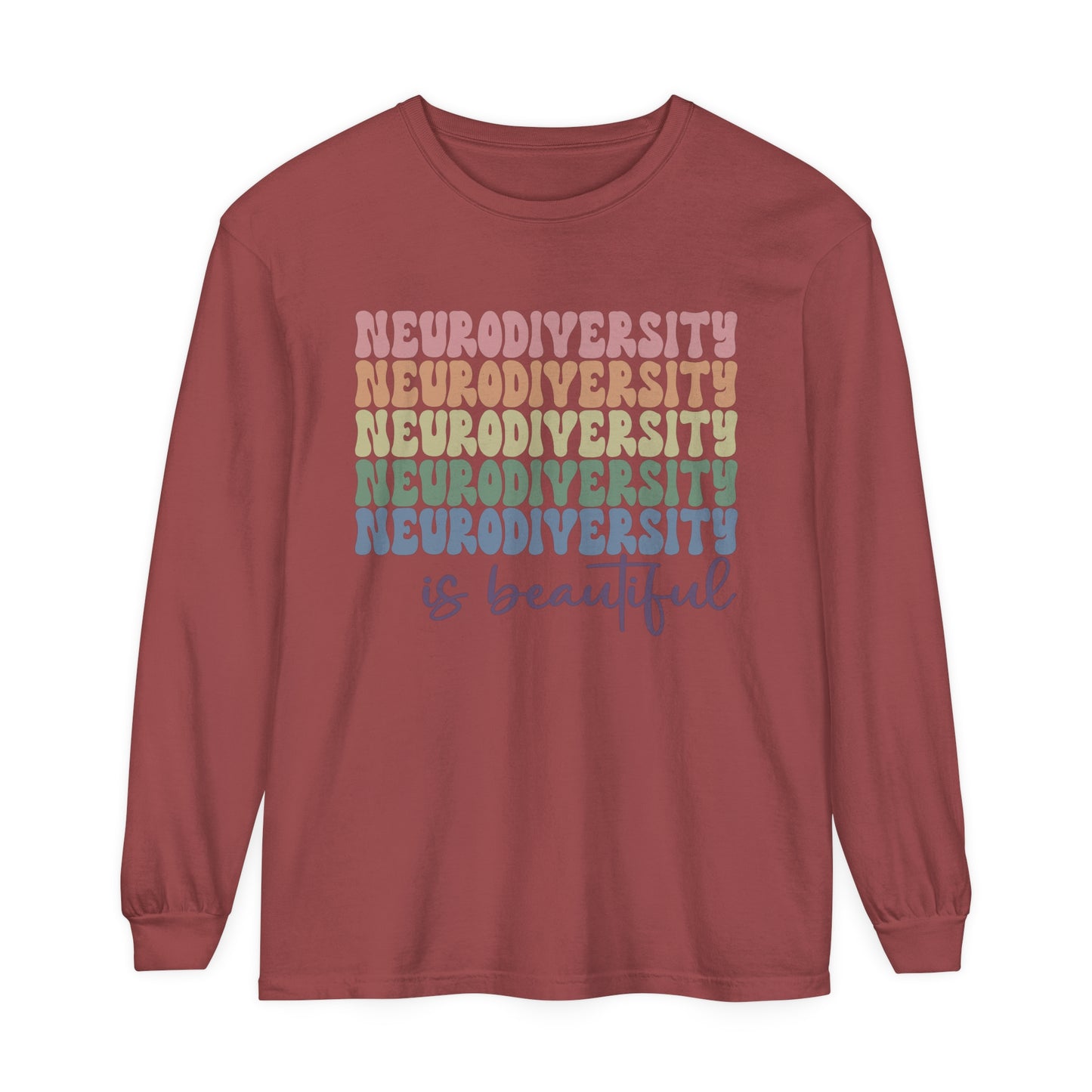 Neurodiversity is beautiful stacked Women's Long Sleeve T-Shirt