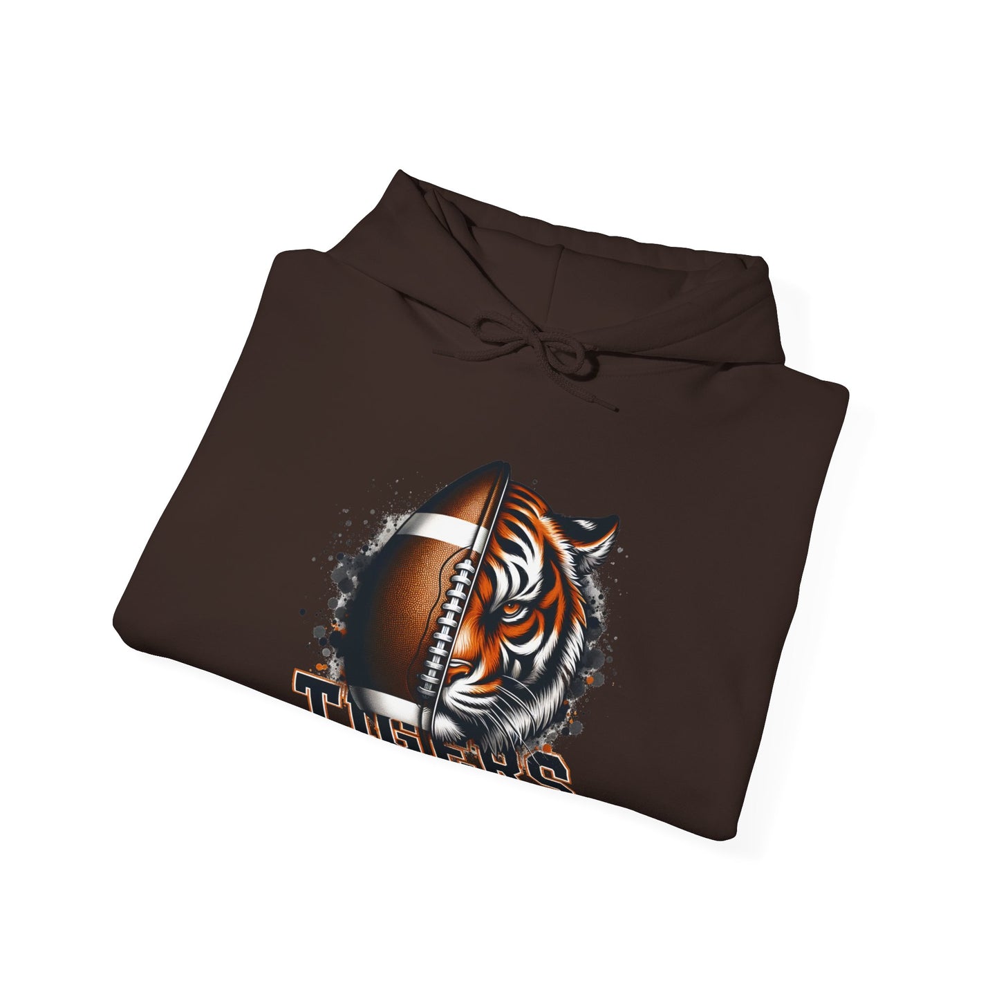 Tigers Football Adult Unisex Heavy Blend™ Hooded Sweatshirt