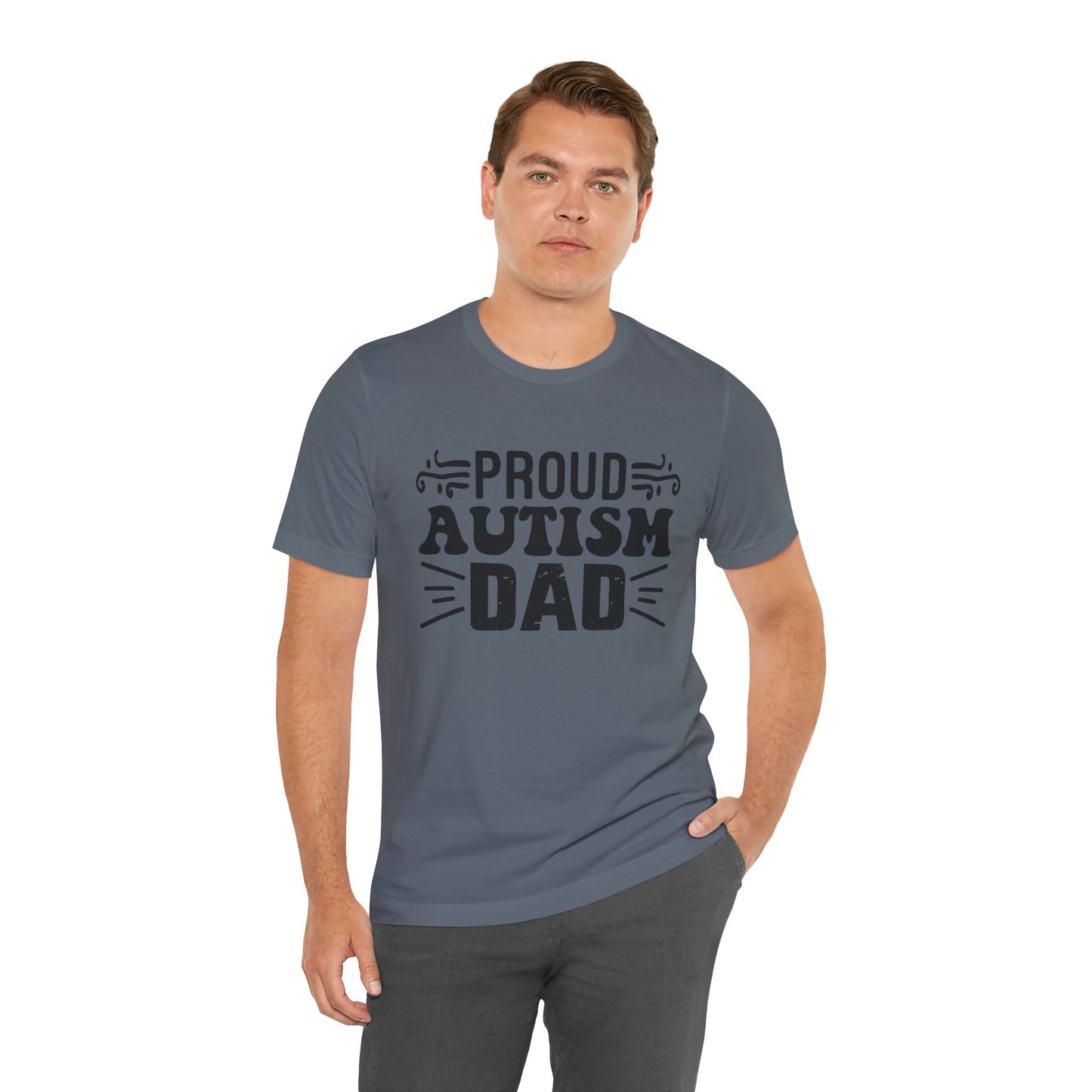 Proud Autism Dad Autism Advocate Short Sleeve Tee