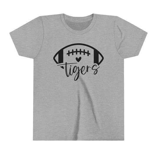 Tigers Football Heart Girl's Youth Shirt