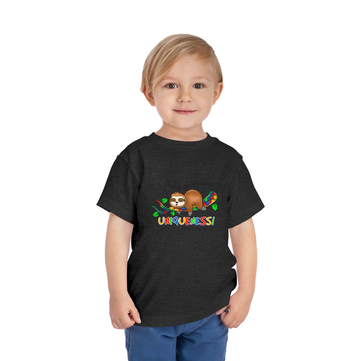 Hold on to your uniqueness Autism Awareness Advocate Toddler Short Sleeve Tee