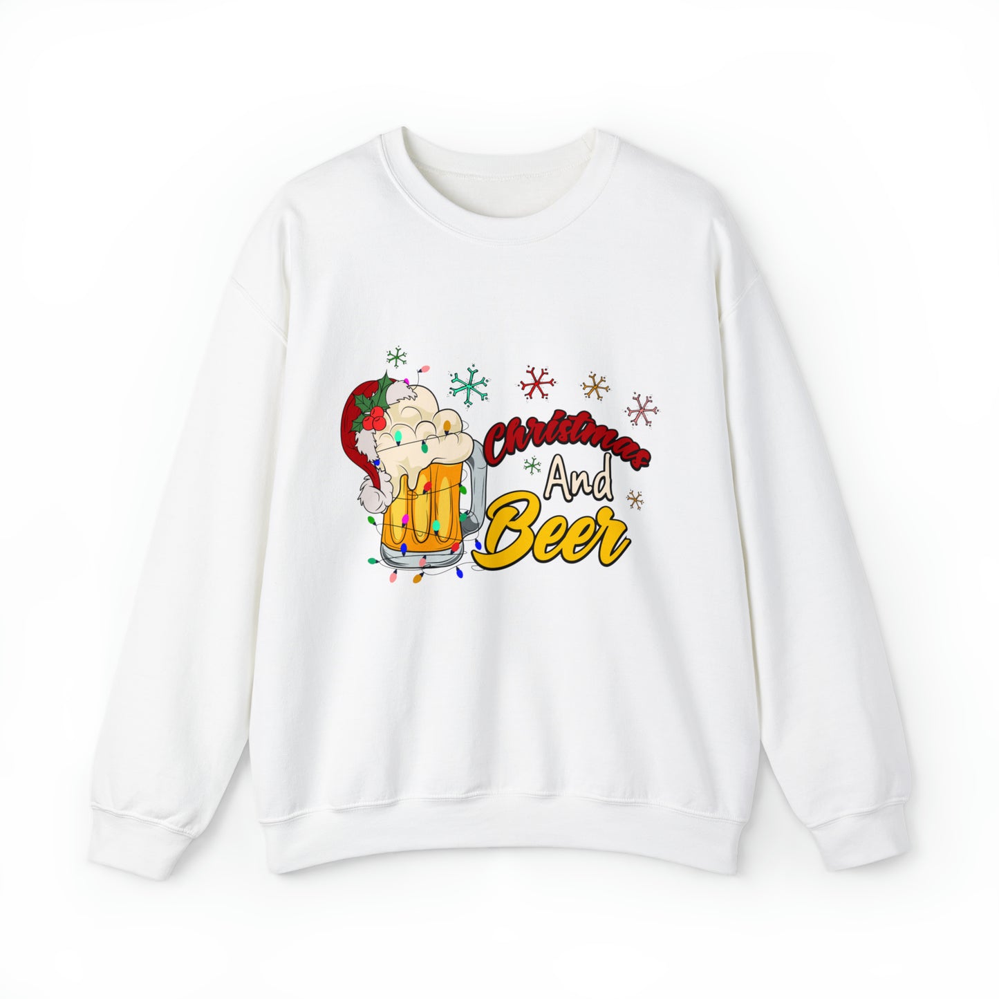 Christmas and Beer Women's and Men's Unisex Christmas Sweatshirt