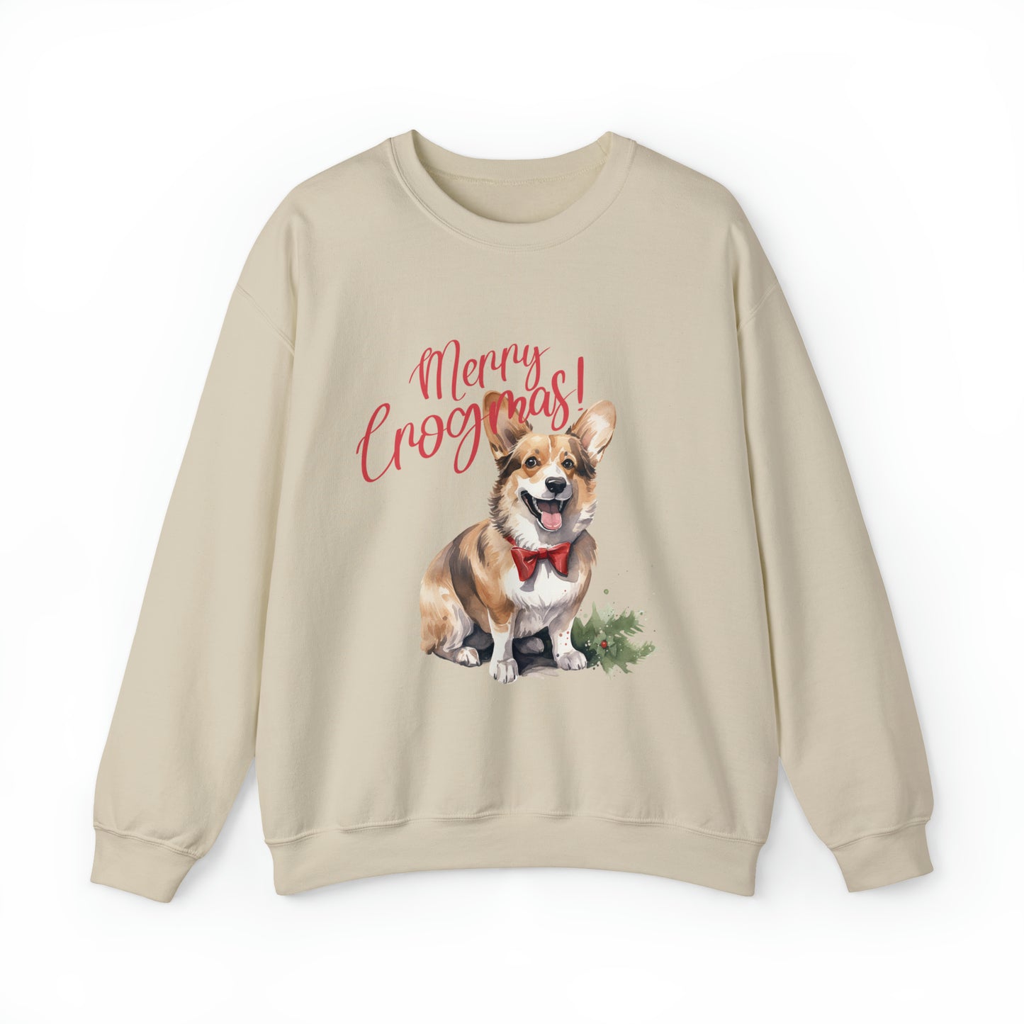 Corgi Christmas Dog Funny Crewneck Sweatshirt Women's