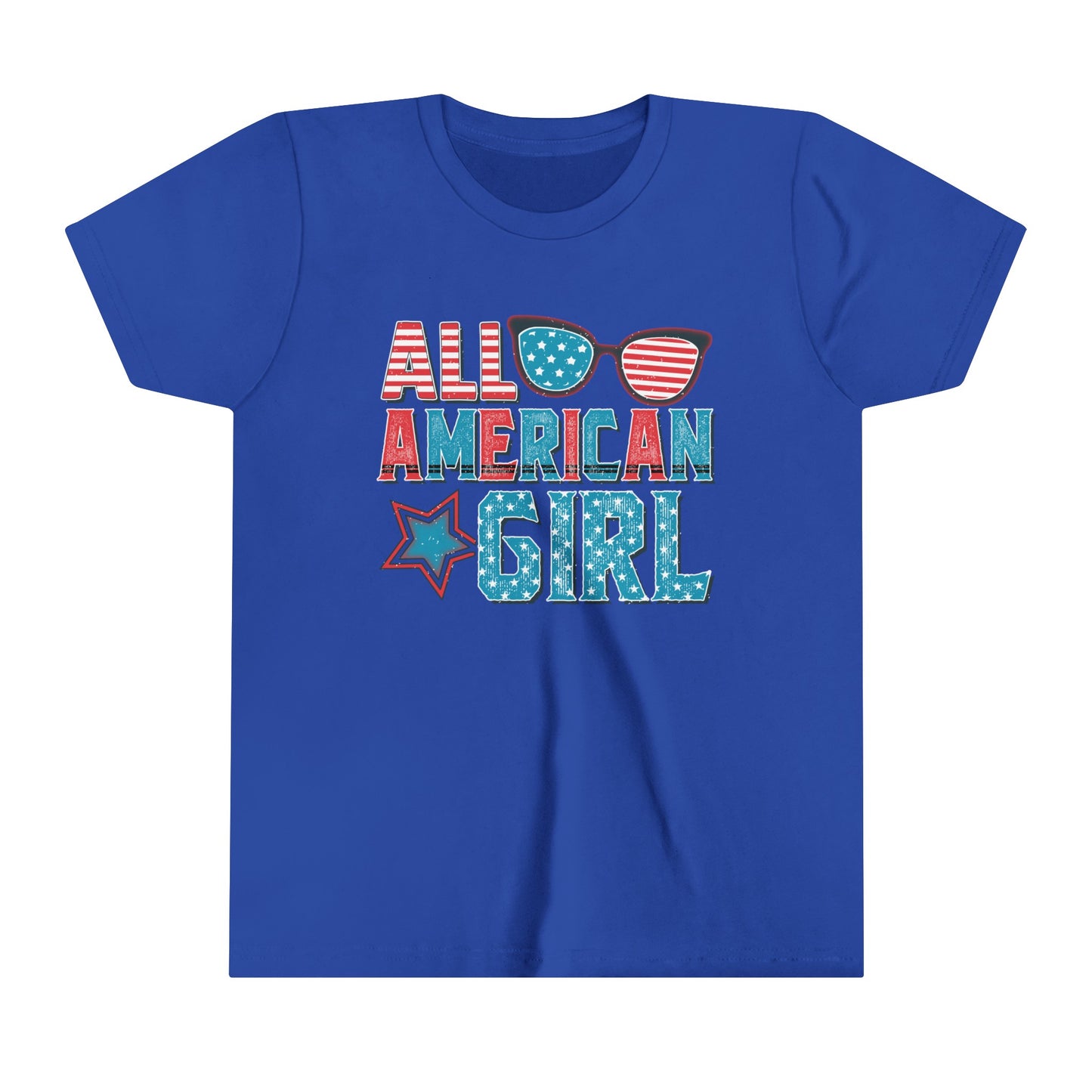 All American Girl 4th of July USA Youth Shirt