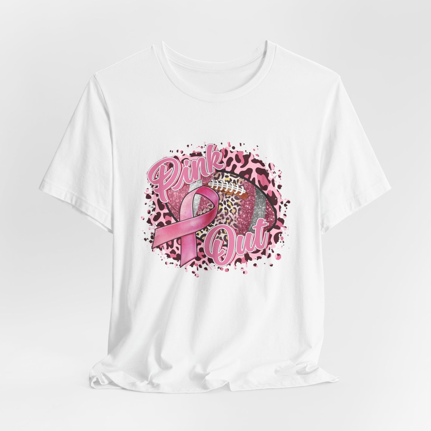 Pink Out Football Women's Breast Cancer Awareness Short Sleeve Tee